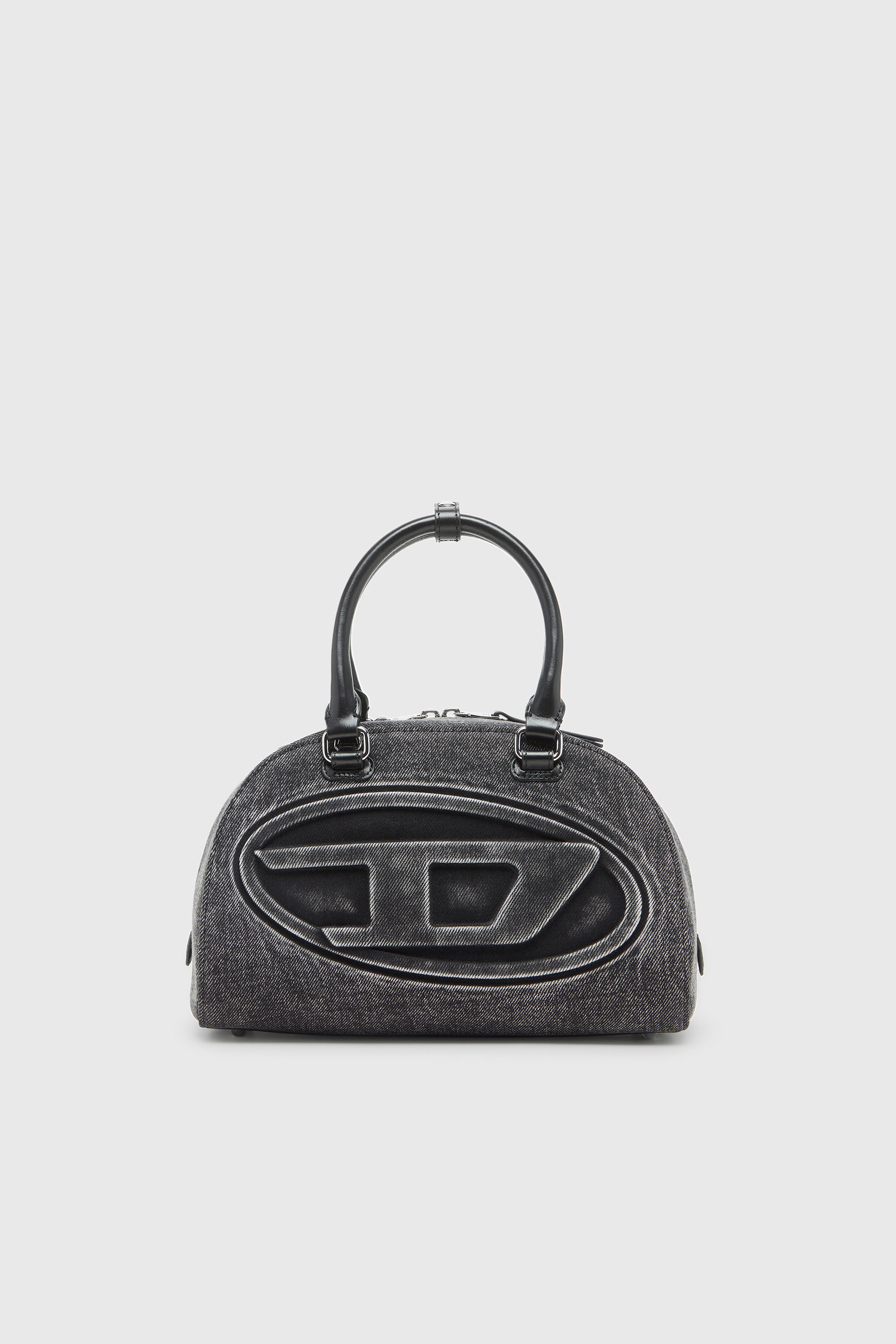 Diesel – 1DR Dome-Bowling bag in washed denim – Handbags – Woman – Grey