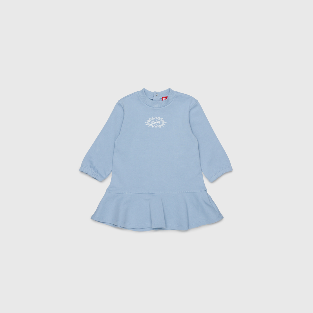 Diesel - Robe sweat à base volantée - Robes - Femme - Bleu