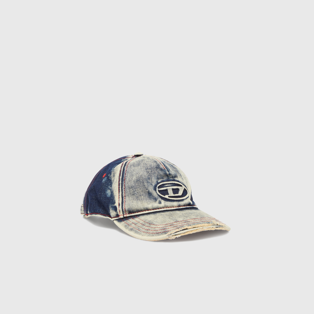 Diesel - Baseball cap in treated denim - Caps - Unisex - Multicolor
