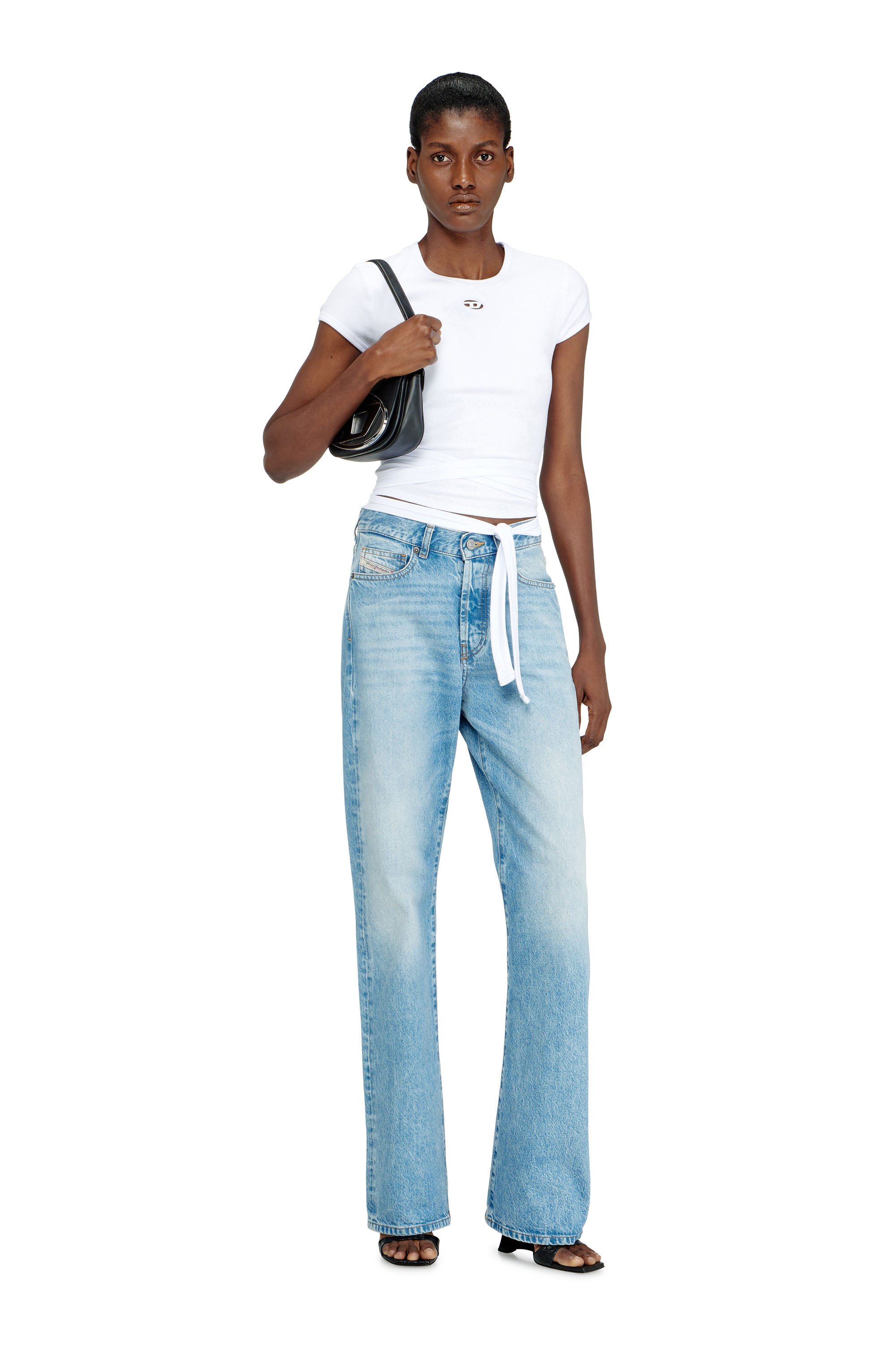 Diesel - 1DR, Woman's 1DR-Iconic shoulder bag in nappa leather in Black - 3