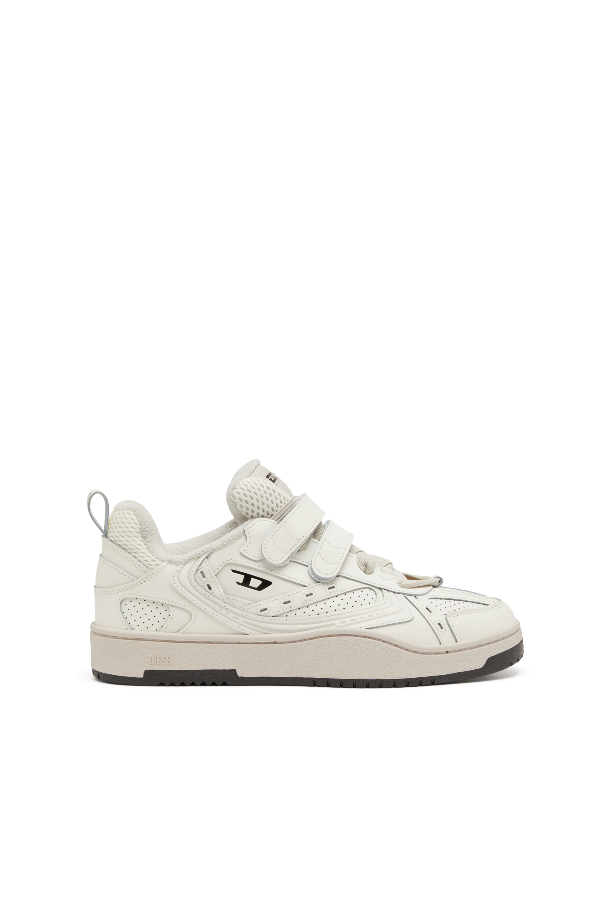 Shop Diesel S-ukiyo-sneaker Monocromatica Con Chiusure A Strappo In Bianco