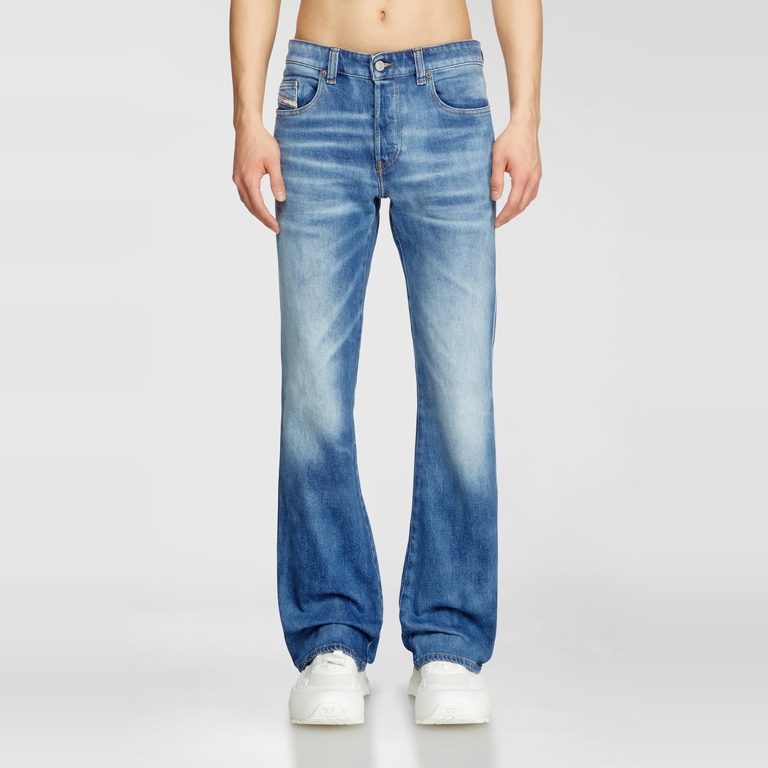 Diesel Jeans Bootcut Taille Moyenne 1998 D-Buck, Bleu moyen, Fermeture boutonnée