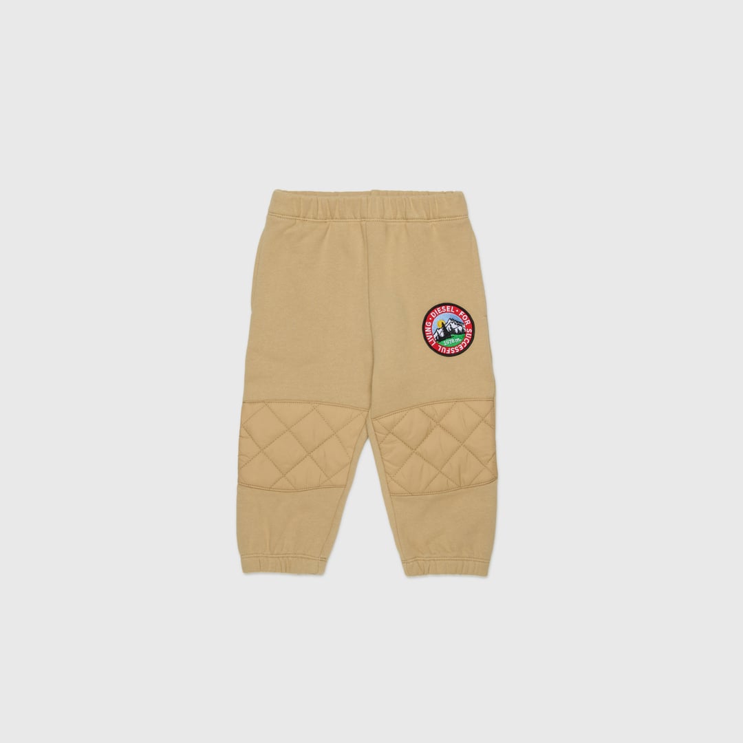 Diesel - Pantalon de survêtement avec empiècements matelassés aux genoux - Pantalons - Mixte - Marron