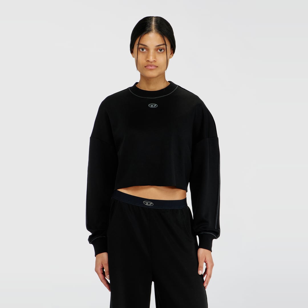 Diesel - Crop top in light stretch scuba - Tops - Woman - Black