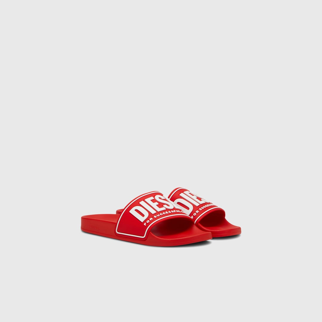 Diesel - Sa-Mayemi-Pool slides with 3D logo - Slides - Man - Red