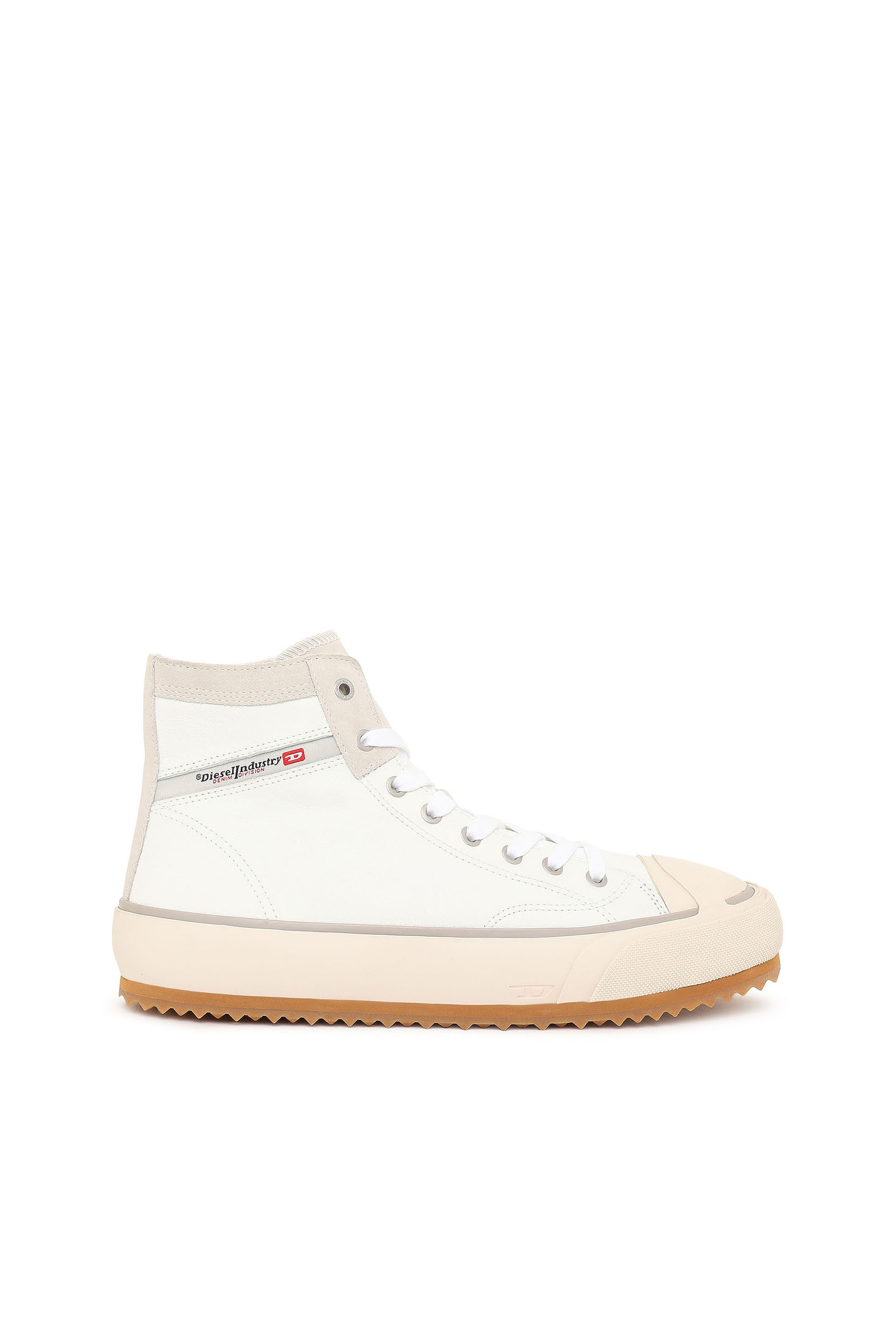 Diesel - S-Principia Mid X - High-top sneakers in leather and suede - Sneakers - Man - White