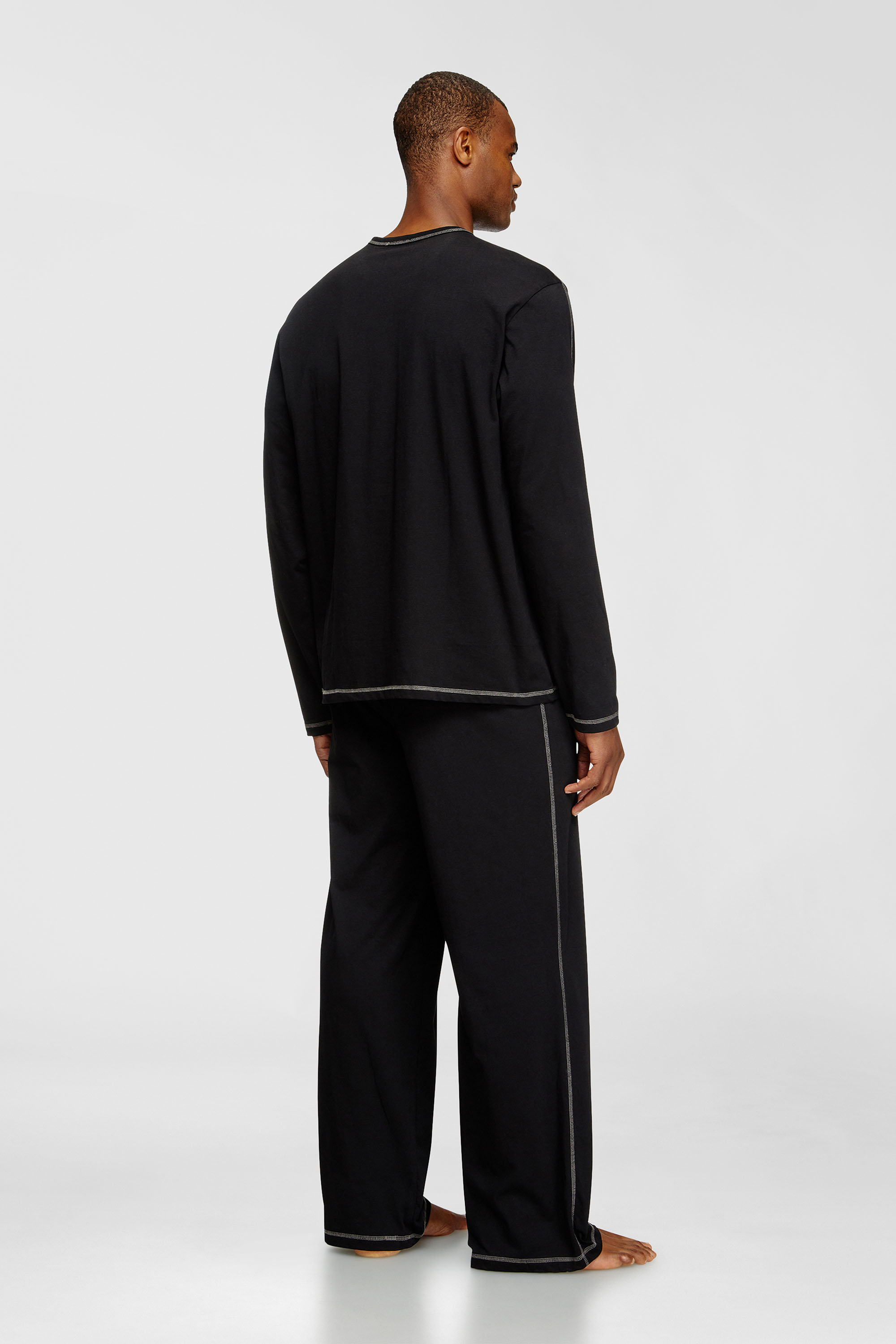 Diesel - Pyjama en jersey de coton - Pyjamas - Homme - Noir