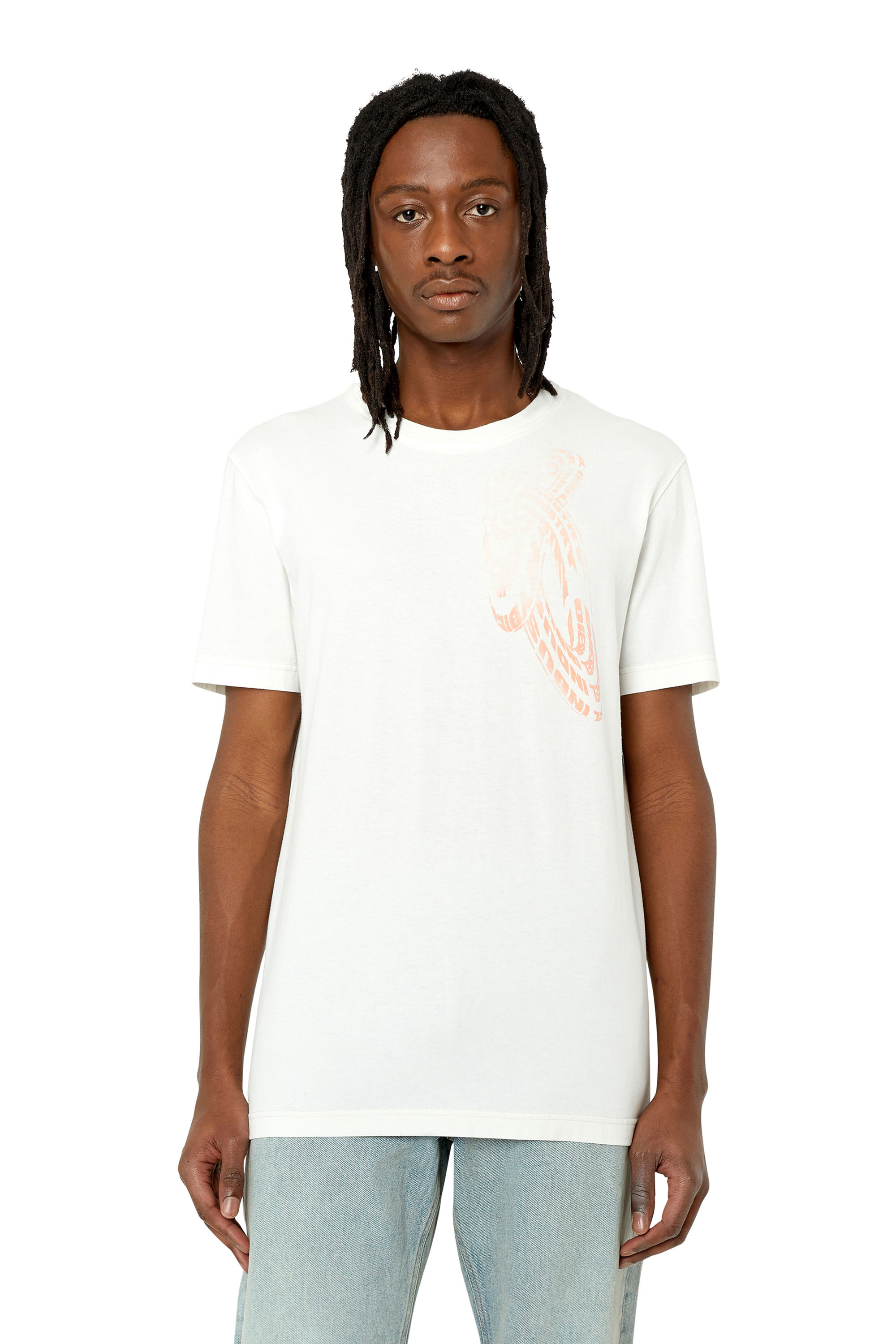 Diesel - T-shirt con stampa termosensibile - T-Shirts - Uomo - Bianco