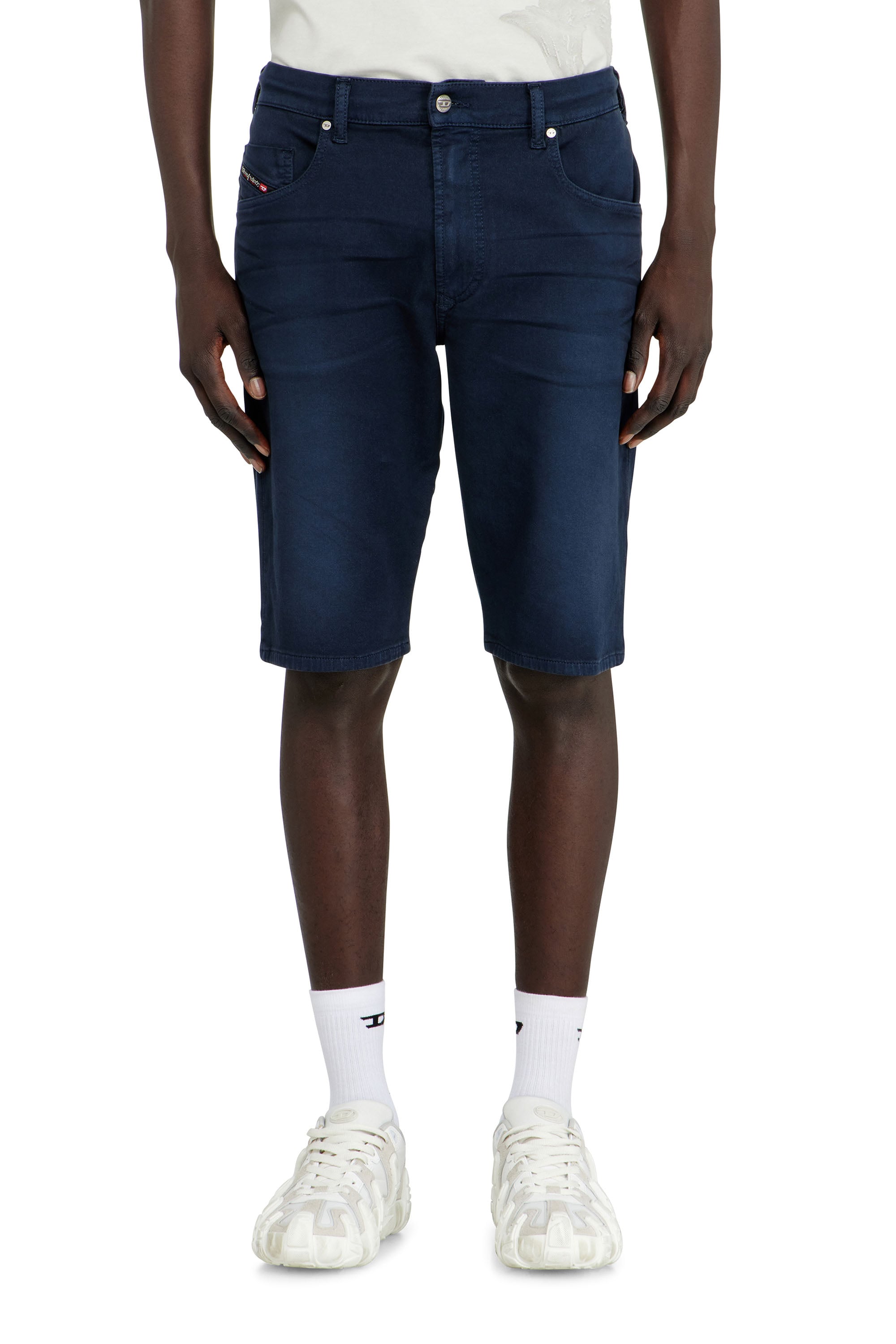 Diesel - Slim shorts in coloured denim - Denim short pants - Man - Blue