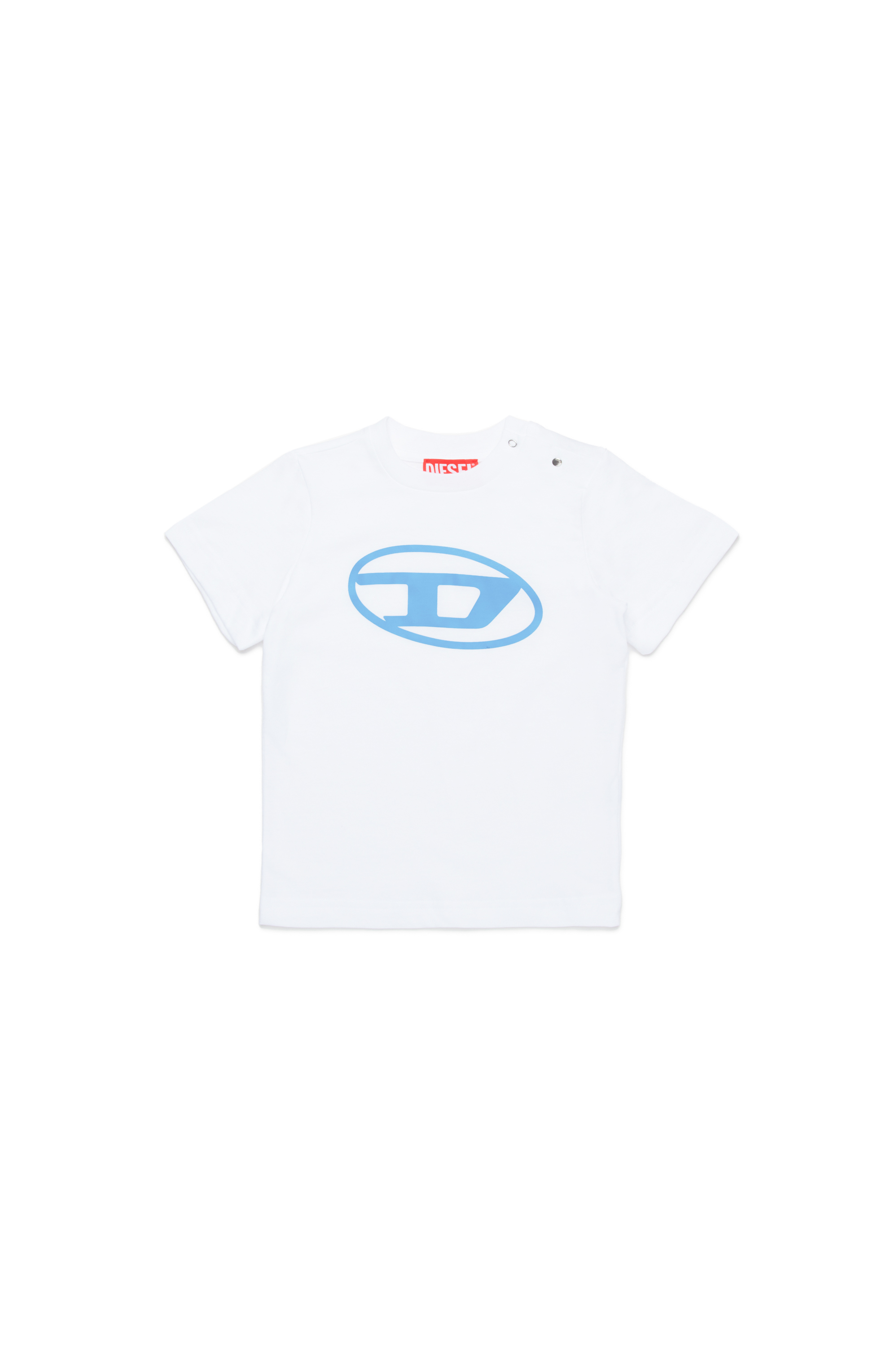 Diesel - Camiseta con logotipo Oval D - Camisetas y Tops - Unisex - Blanco