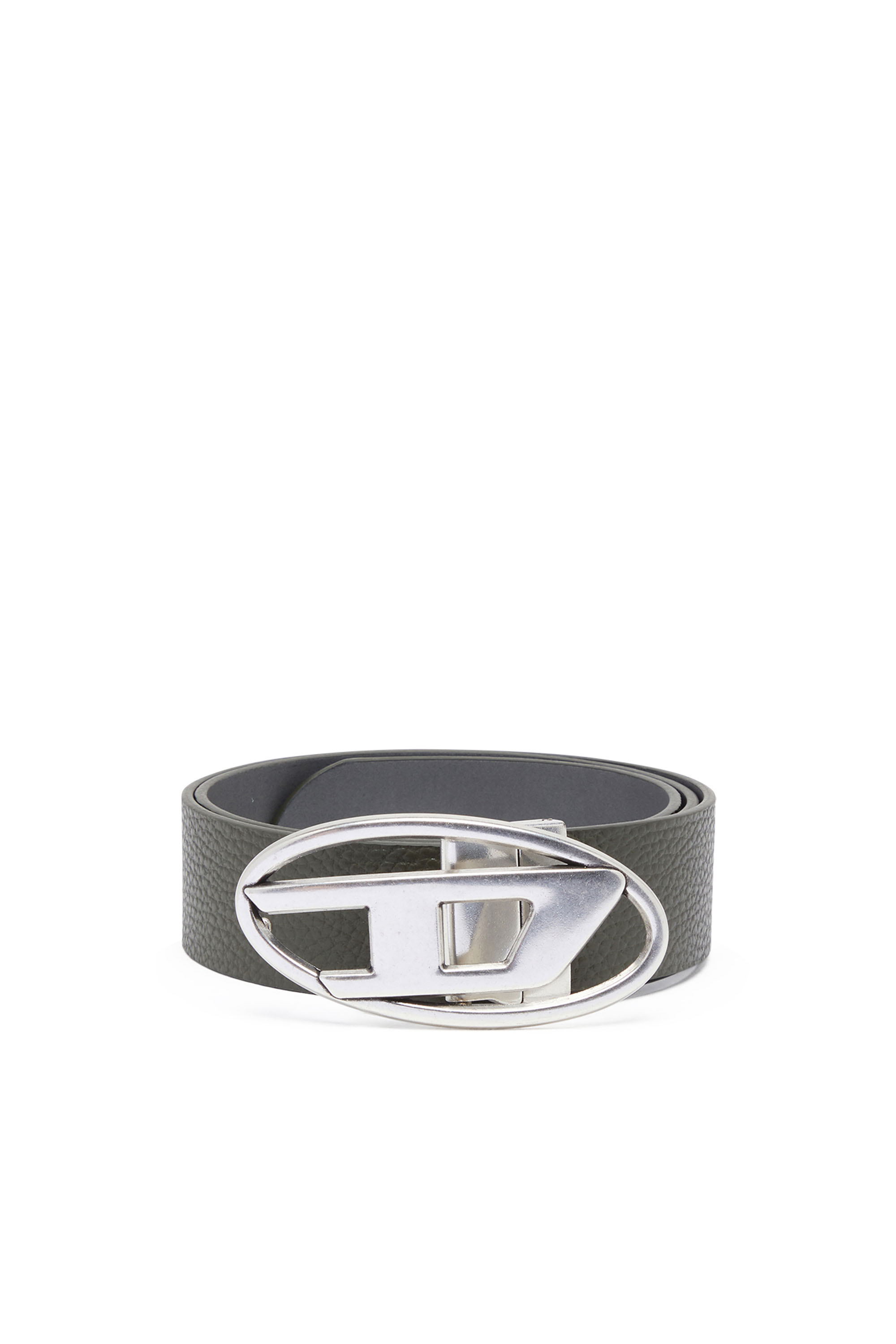 Diesel - Reversible leather belt - Belts - Man - Grey