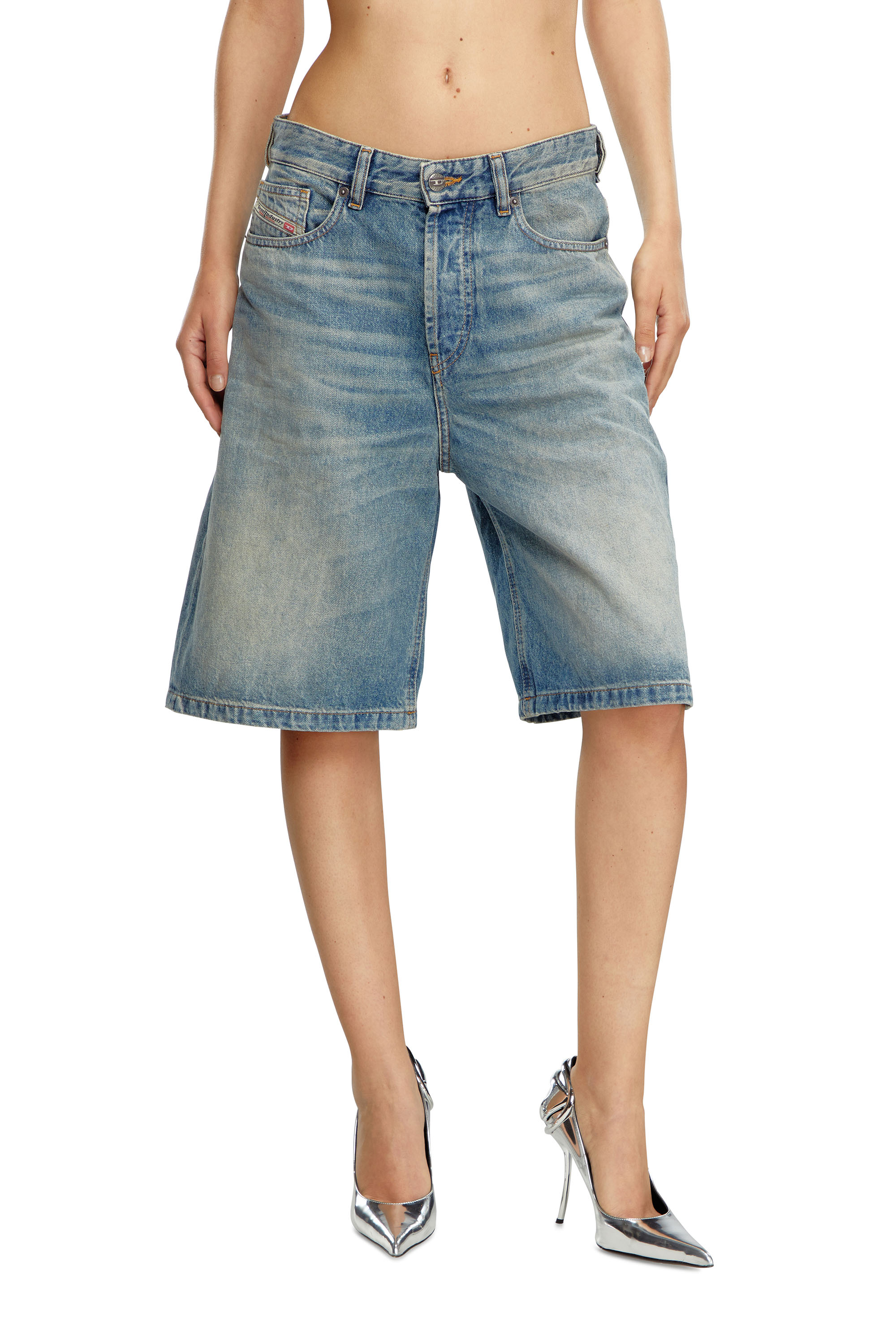 Diesel - Pantalones cortos en denim - Shorts - Mujer - Azul marino