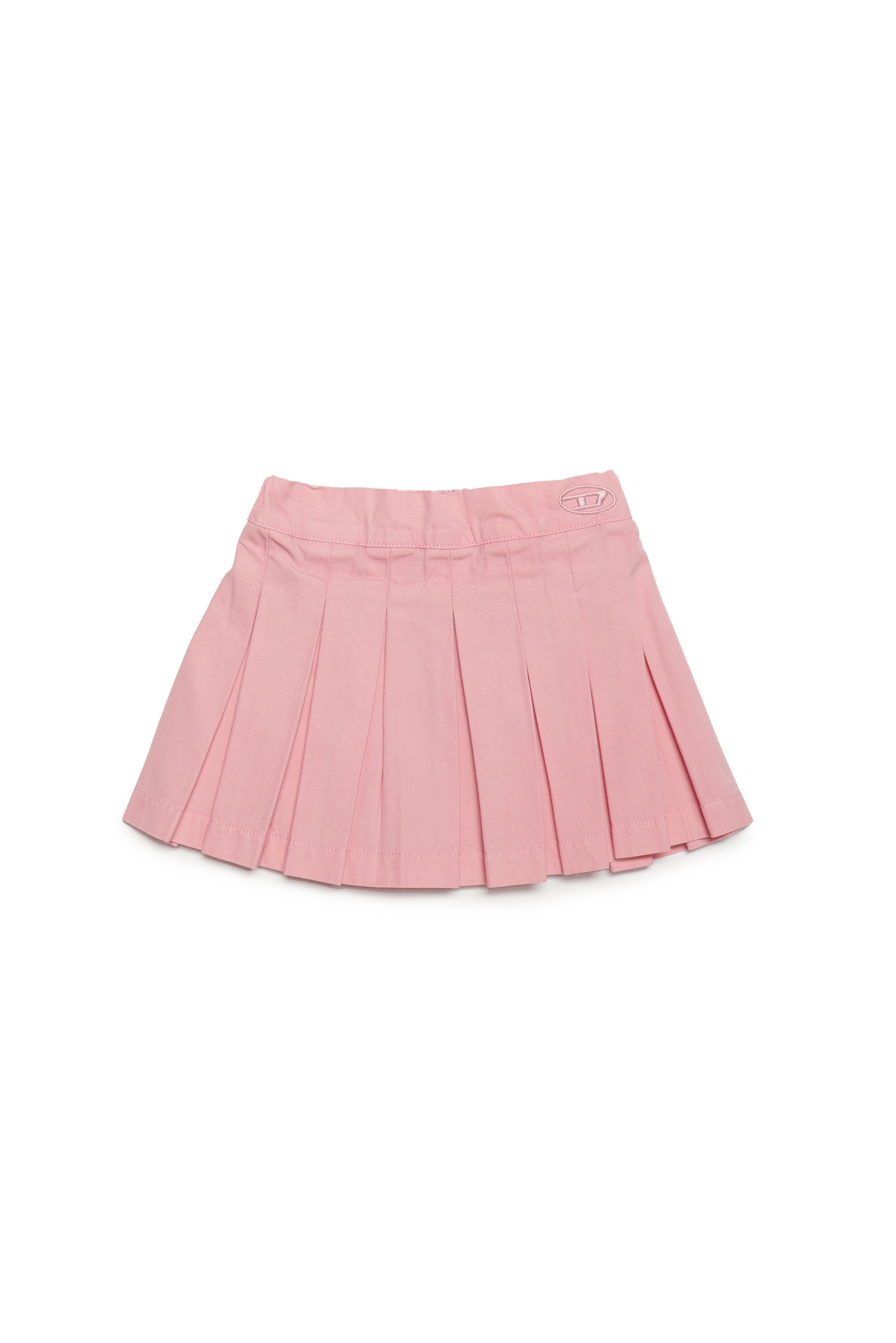 Diesel - Falda plisada con bordado a tono - Faldas - Mujer - Rosa