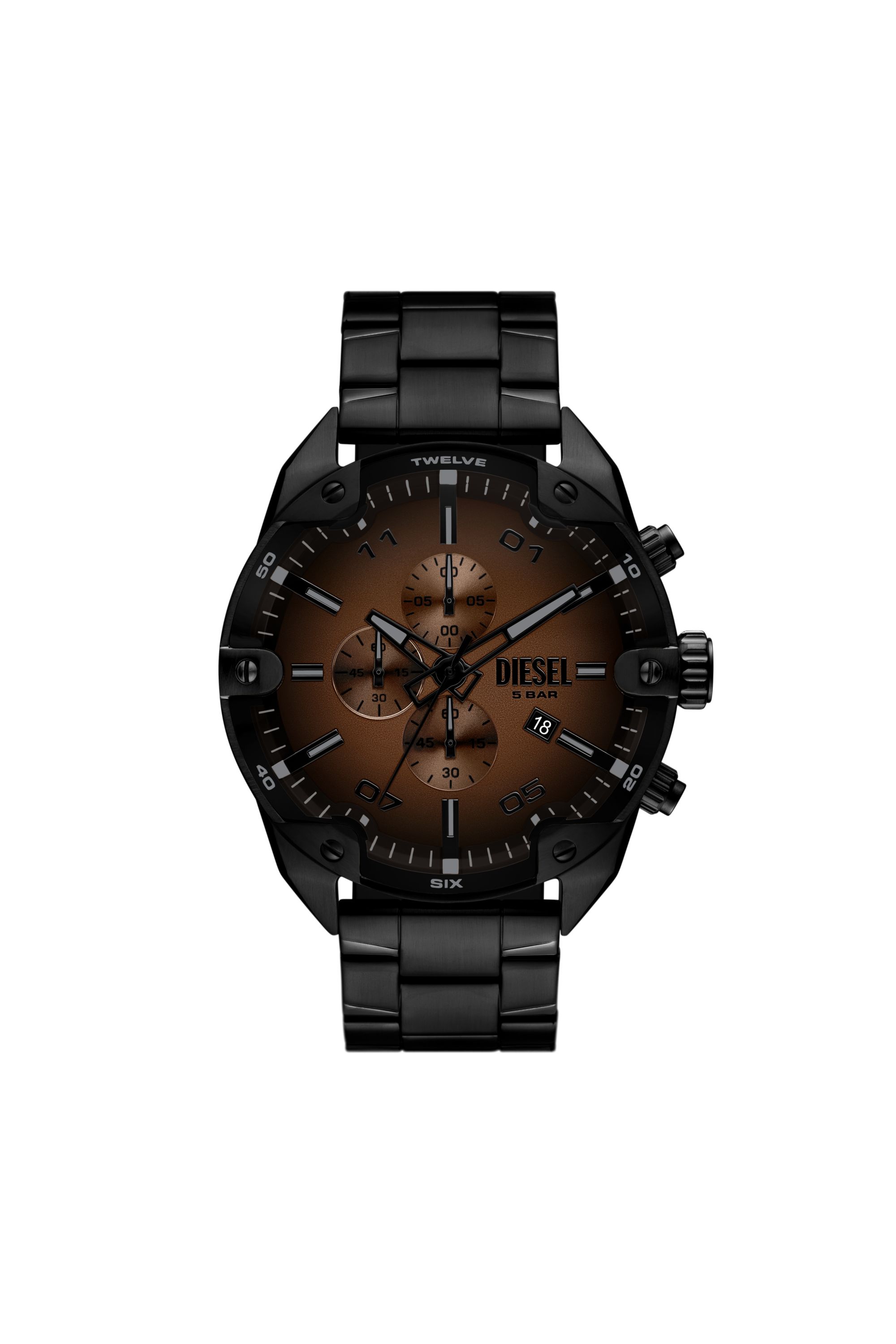 Diesel Men's Black - Spiked Stainless Steel Watch - Timeframes - Man Uni