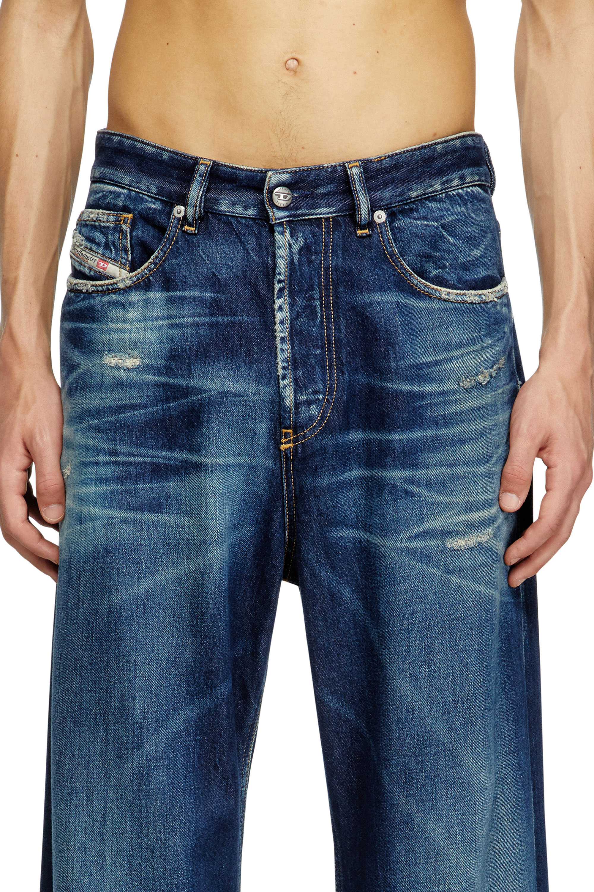 Diesel - Man's Relaxed Jeans D-Rise 09M06, Dark Blue - 4