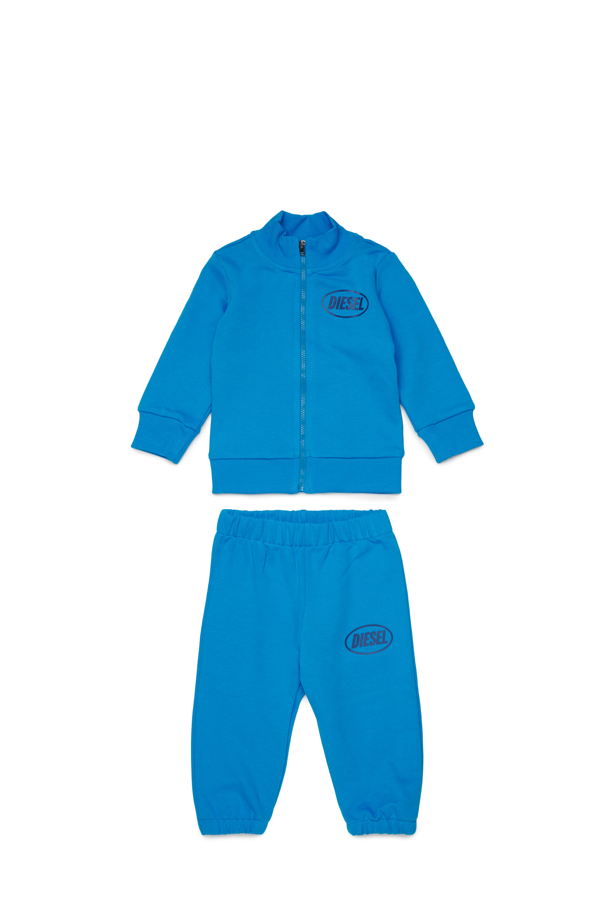 Diesel Unisex Blue - Sweat Set With Logo Print - Jumpsuits Size 18-24 Kids