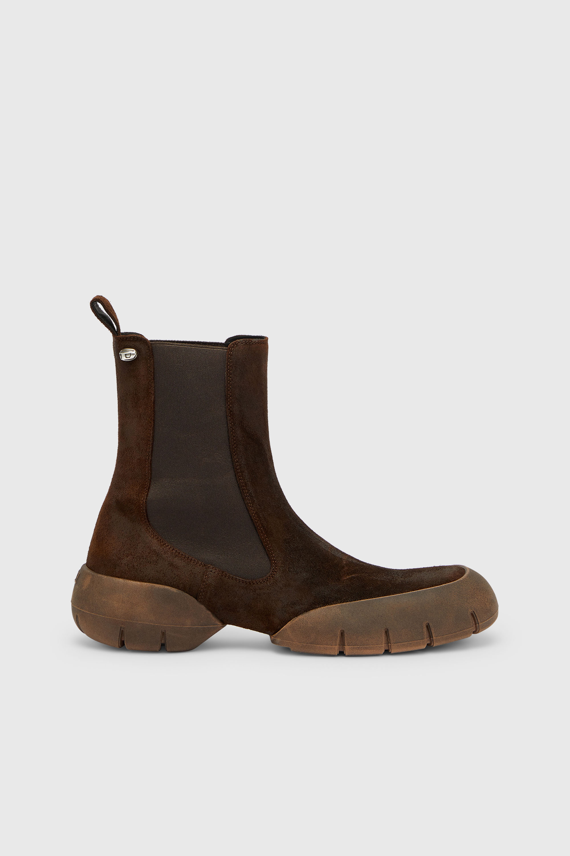 Diesel – D-Mathieu – Suede boots with rubber outsole – Boots – Man – Brown