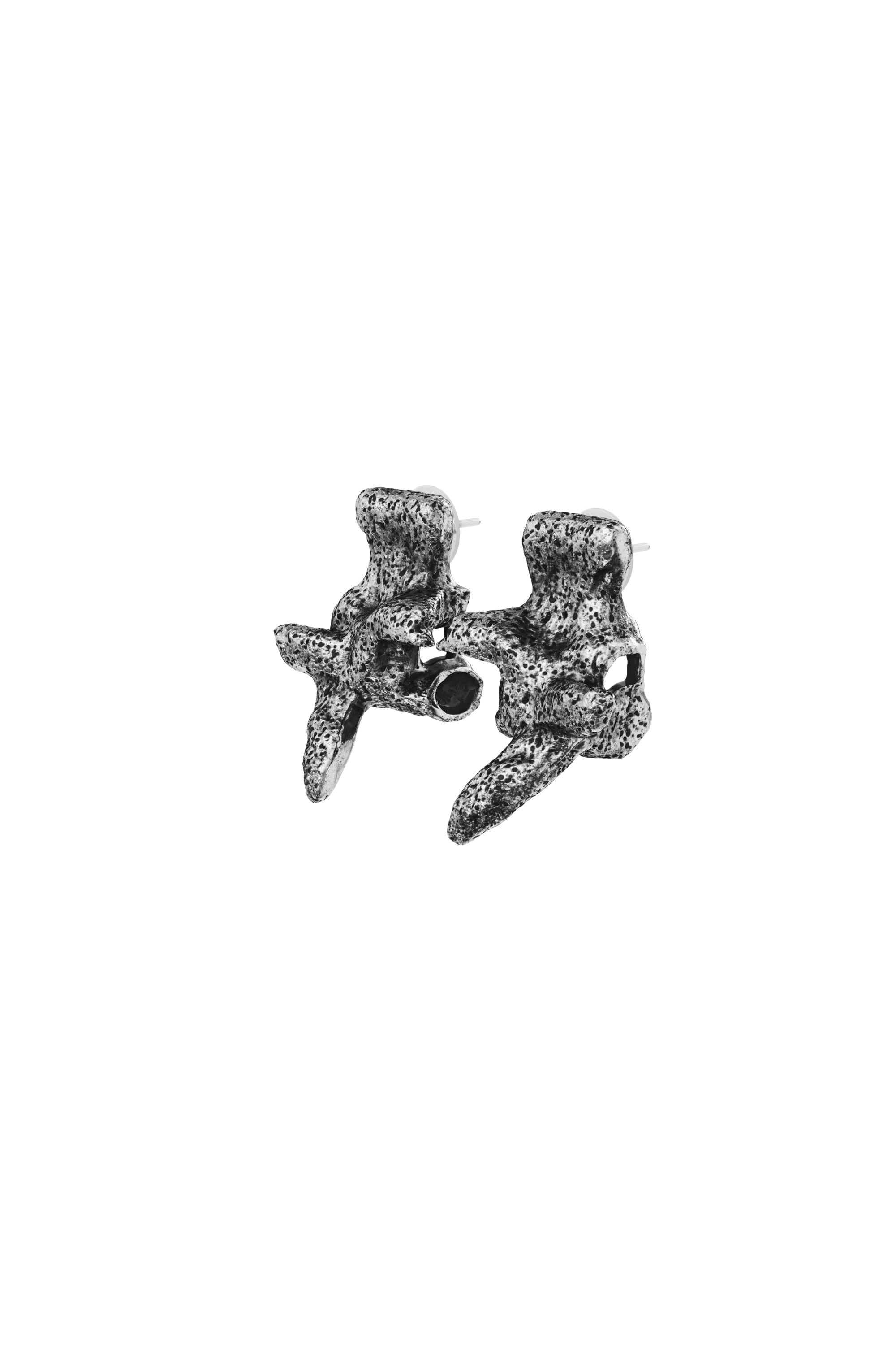 Diesel - Silver-tone stud earrings - Earrings - Unisex - Grey