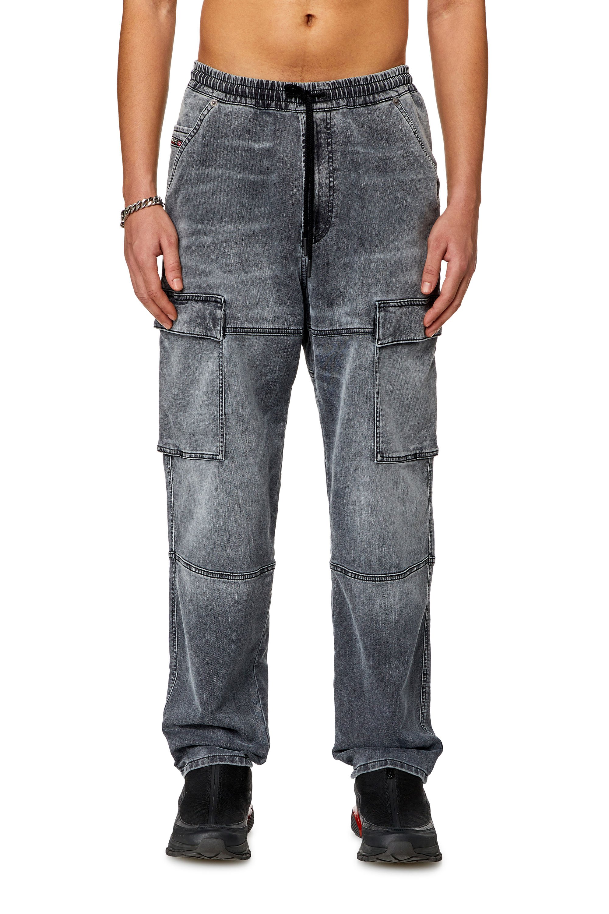 Diesel - Tapered 2030 D-Krooley Joggjeans - Jeans - Man - Grey