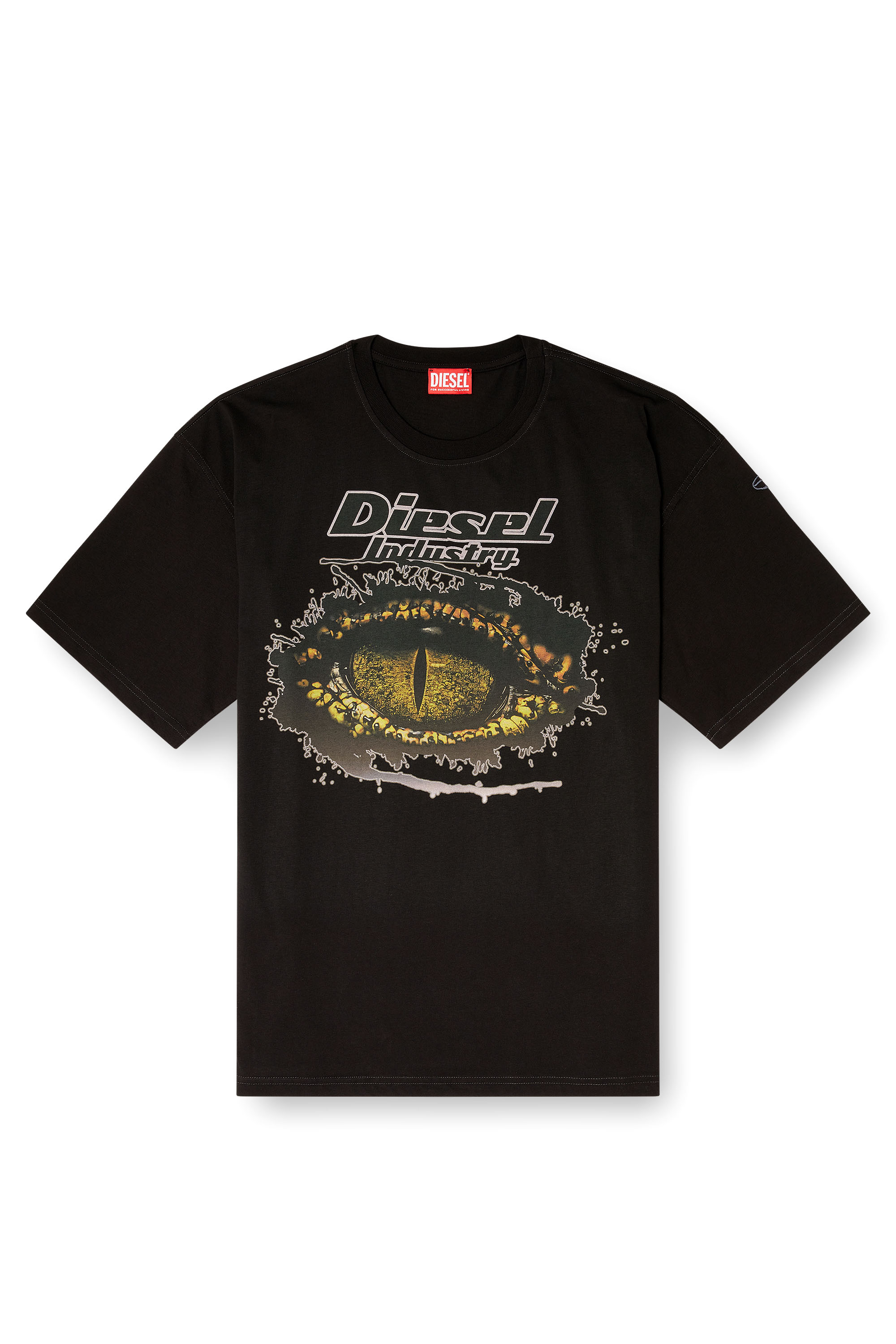Diesel - T-BOXT-T25, Man's Cotton t-shirt with digital print in Black - 3