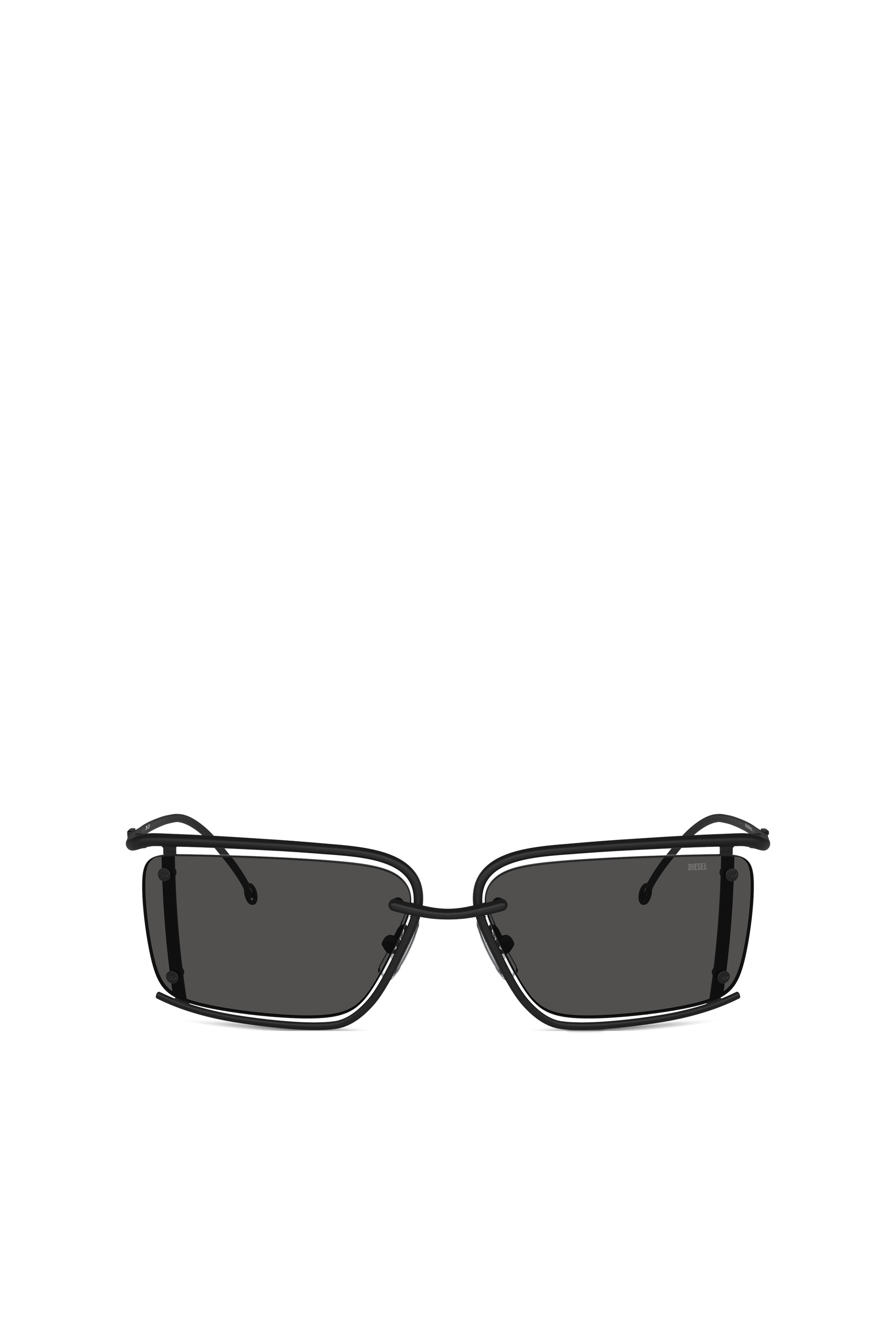 Diesel - Gafas rectangulares - Gafas de sol - Unisex - Negro