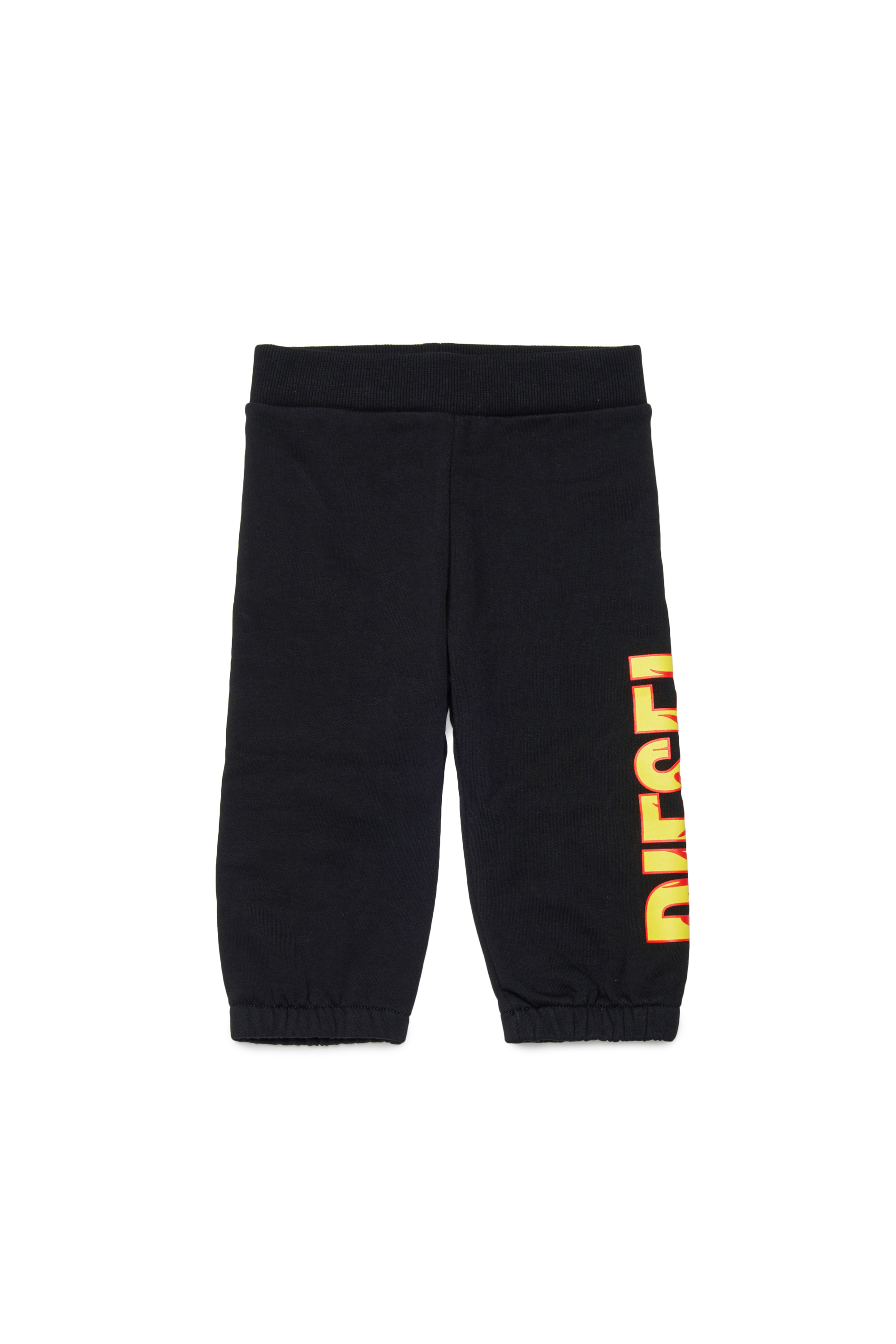 Diesel Boys Black - Sweat Pants With Flame Logo - Pants - Man Size 18-24 Kids