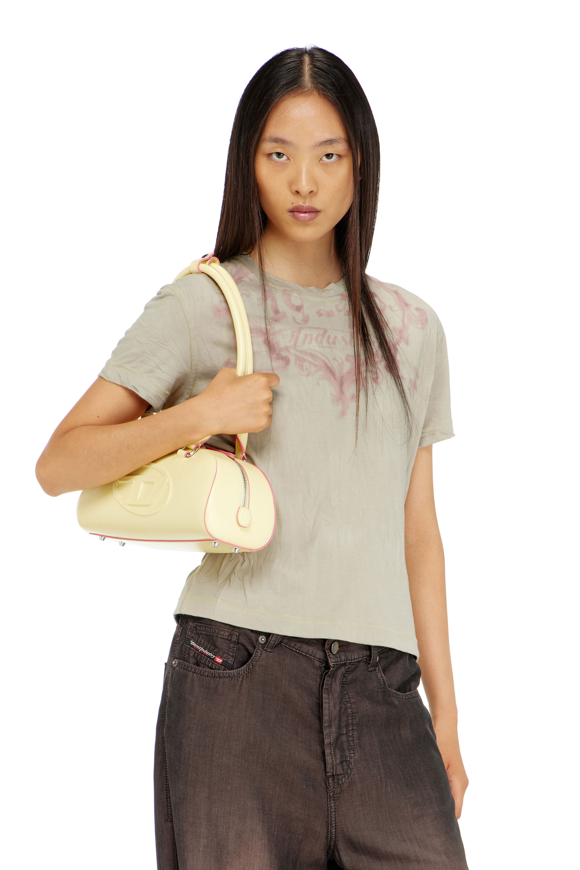 Diesel - Cotton T-shirt with graphic print - T-Shirts - Woman - Multicolor