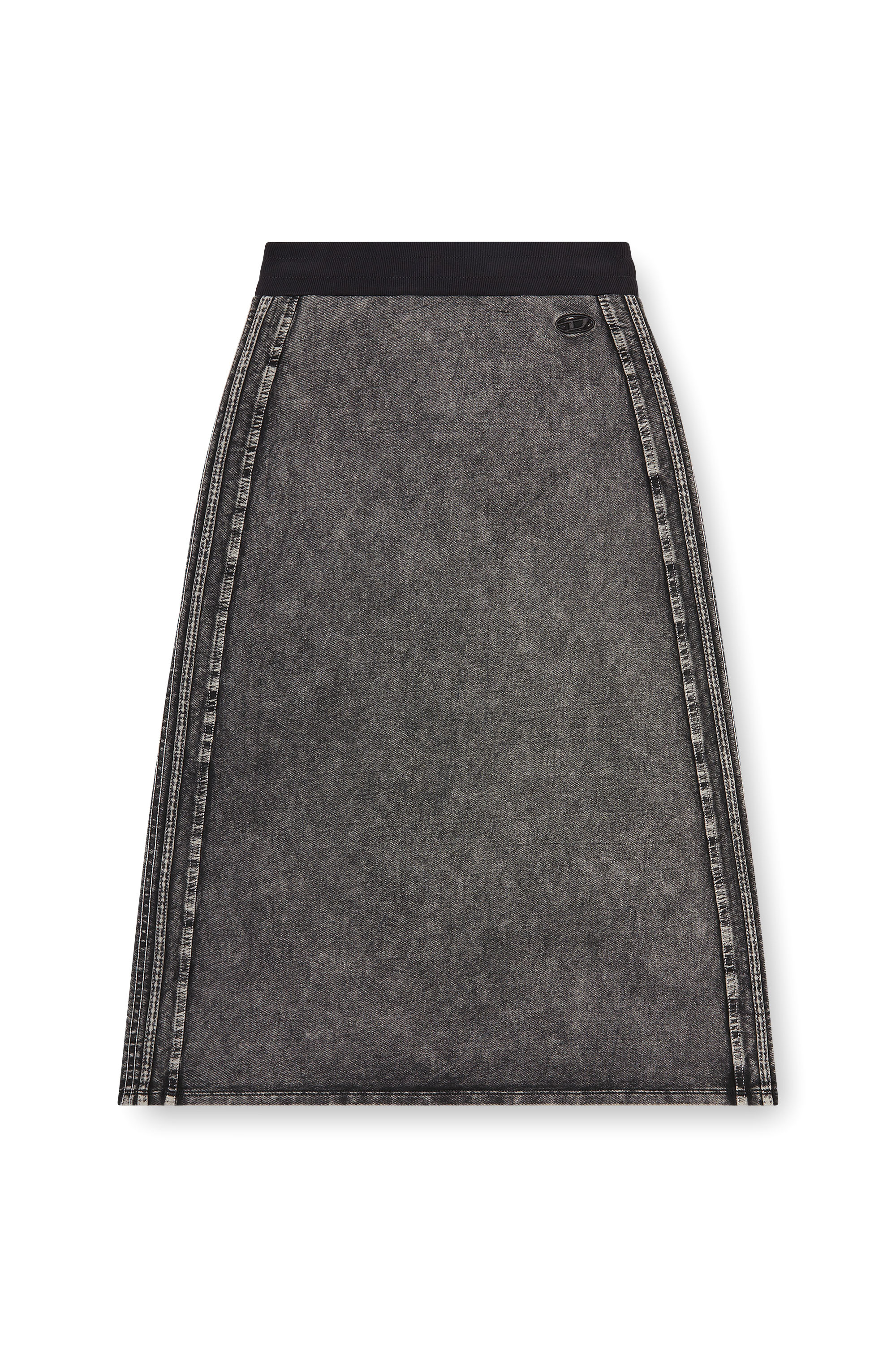 Diesel - O-ERMY, Woman's Fleece cotton skirt with side bands in null - 4