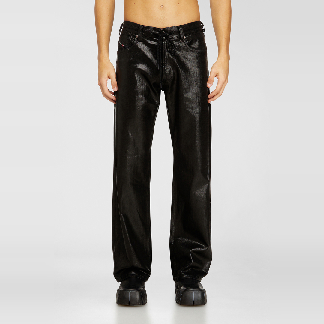 Diesel Relaxed Regular Waist 2080 D-Reel Joggjeans, Black/Dark grey, Zip fly