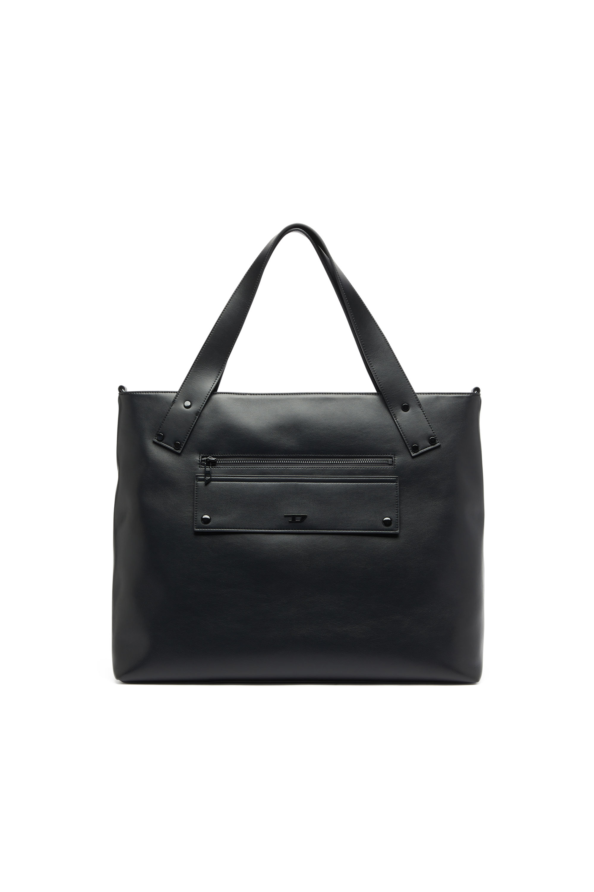 Diesel Men's Black - Rivet-D - Shopping Bag With Zip And Flap Pocket - Shopping Bags - Man Uni