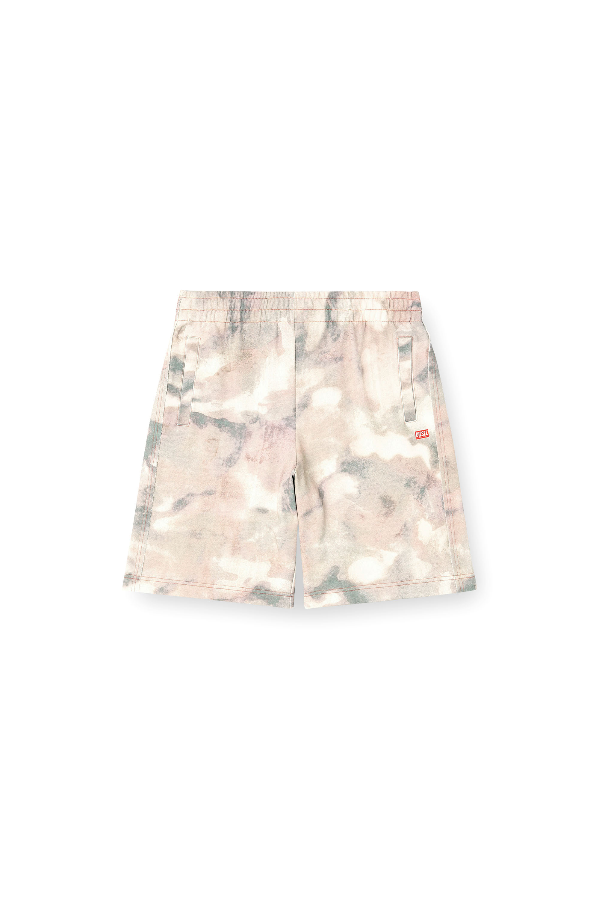 Diesel - P-CRONE-V1, Man's Sweat shorts with camo digital print in Beige/Brown - 4