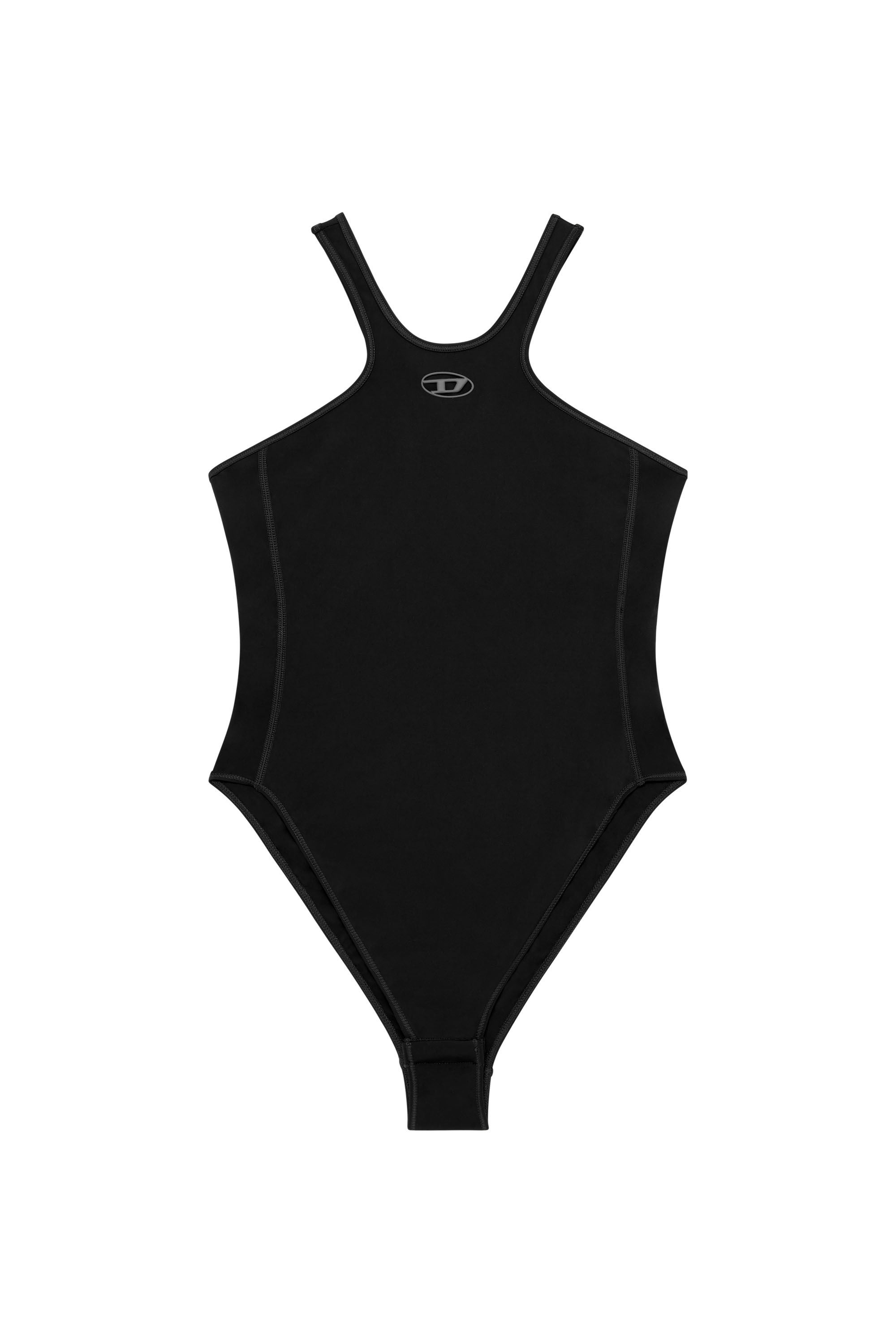 Diesel - CHRISTIE-UTLT, Woman's Stretch bodysuit with Oval D detail in Black - 4