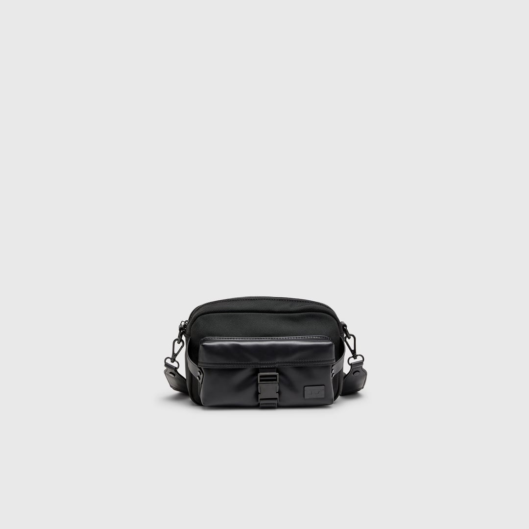 Diesel - Multi-Pkts - Crossbody bag in nylon with flap pocket - Crossbody Bags - Unisex - Black