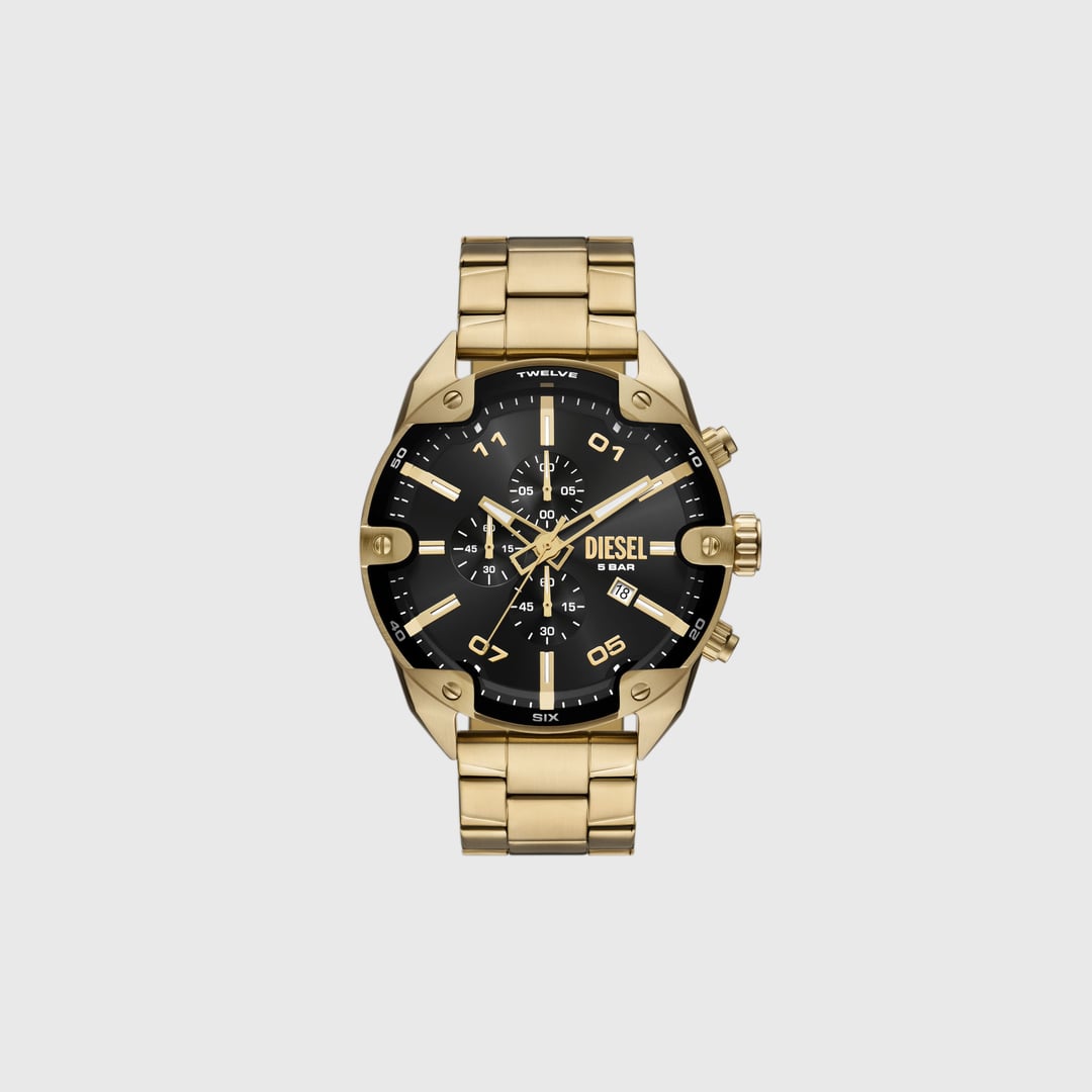 Diesel - Diesel Spiked Chronograph Gold-Tone Stainless Steel Watch - Timeframes - Man - Gold