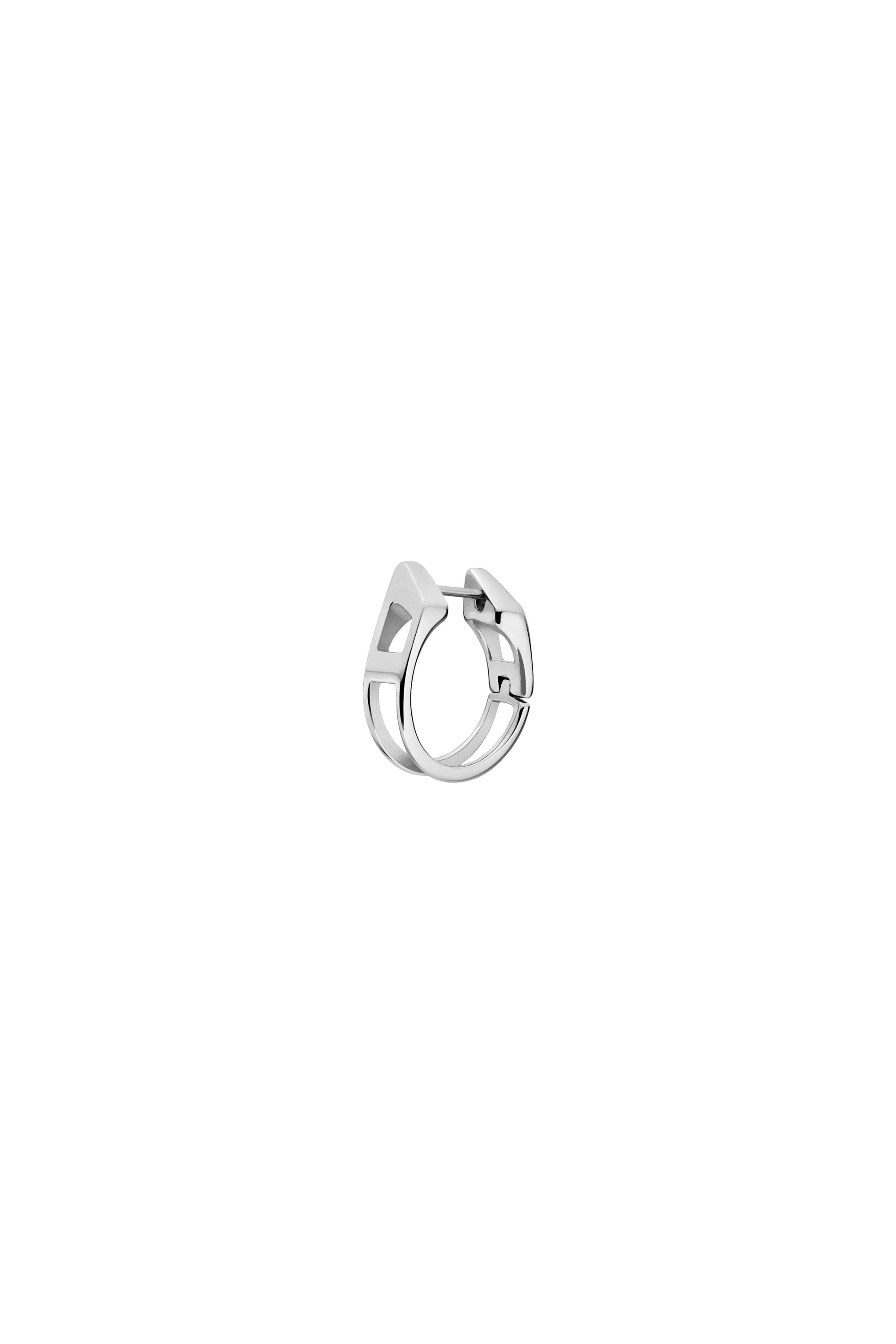 Diesel - Stainless Steel Hoop Earring - Earrings - Unisex - Silver