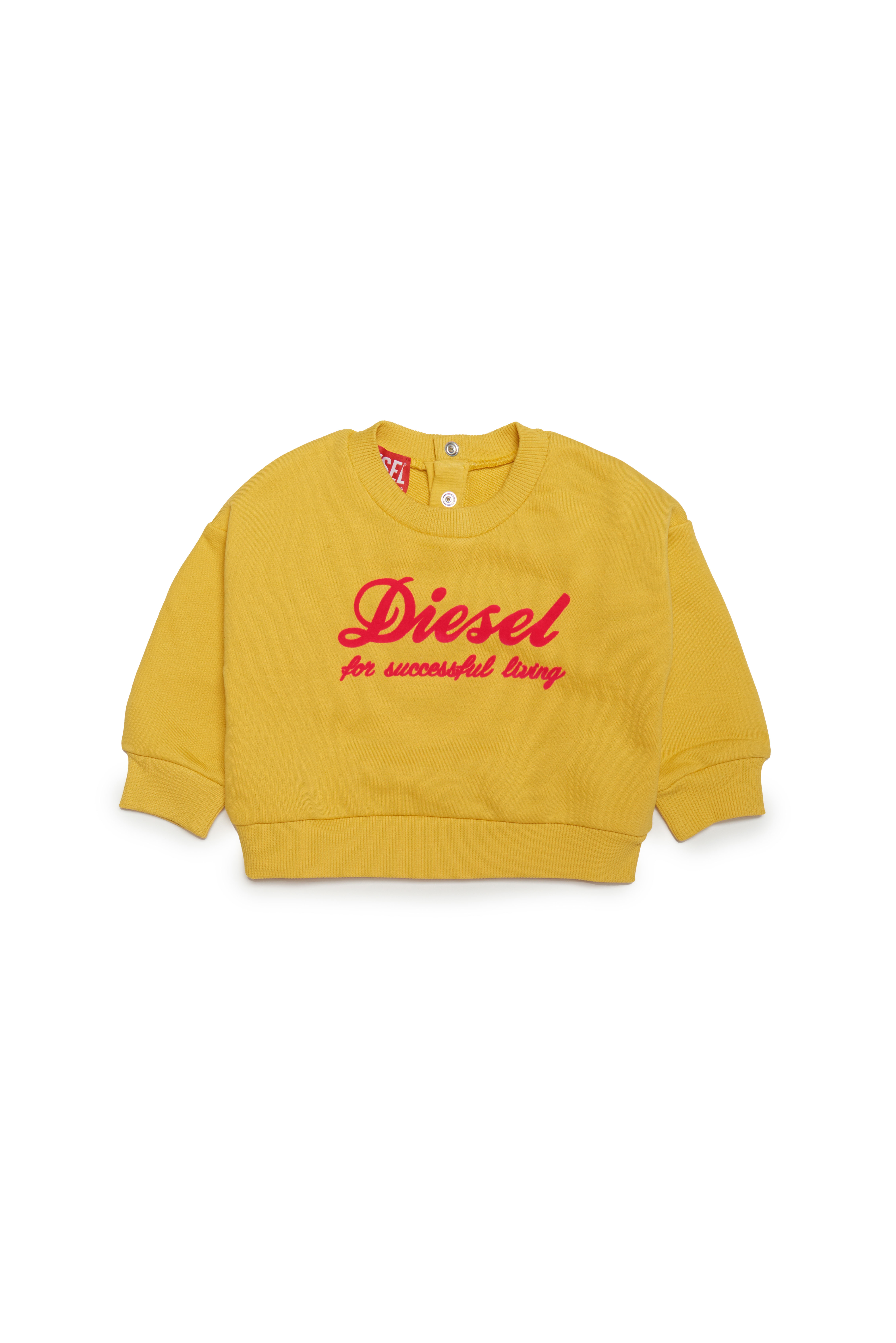 Diesel - Sweatshirt mit handschriftlichem Logo - Sweatshirts - Damen - Gelb