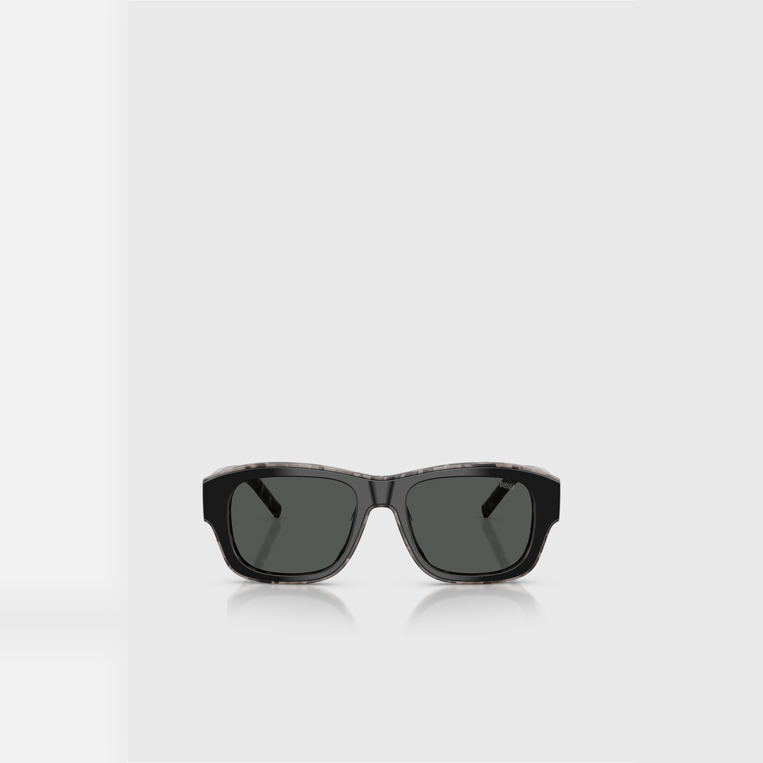 Diesel - Lunettes de soleil rectangulaires - Lunettes de soleil - Mixte - Noir