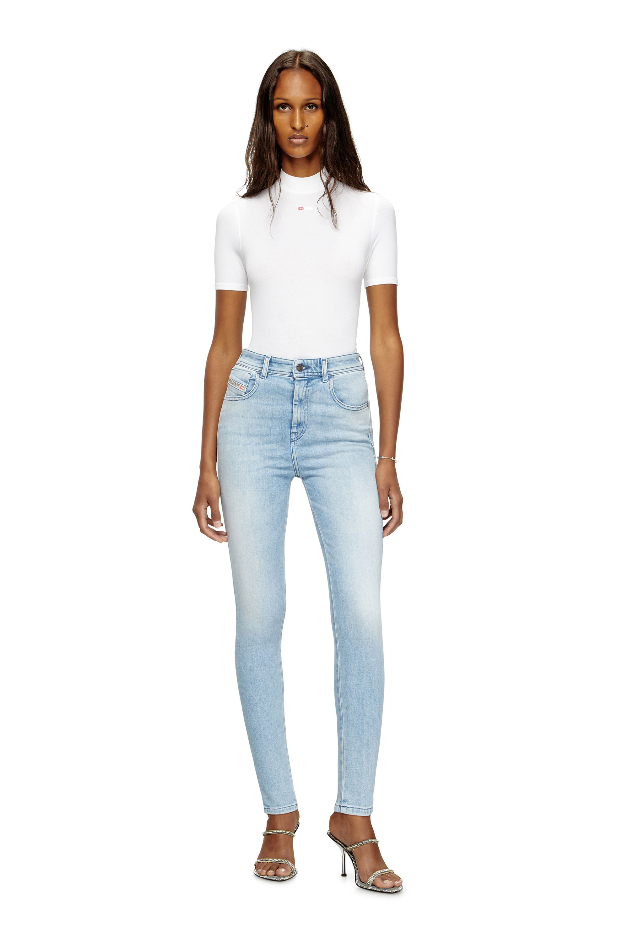 Diesel - Woman's Skinny Jeans 1984 Slandy-High 09M05, Light Blue - 2