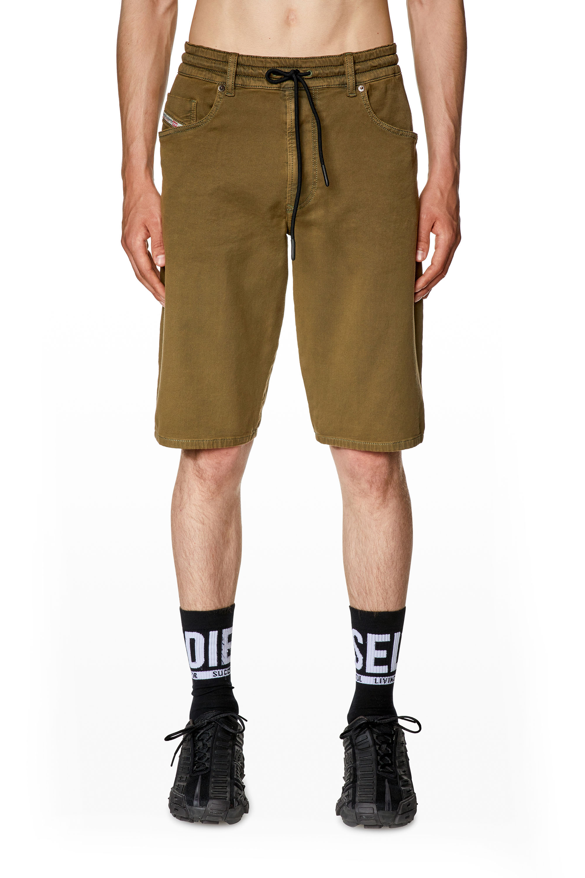 Diesel - Chino shorts in Jogg Jeans - Shorts - Man - Green
