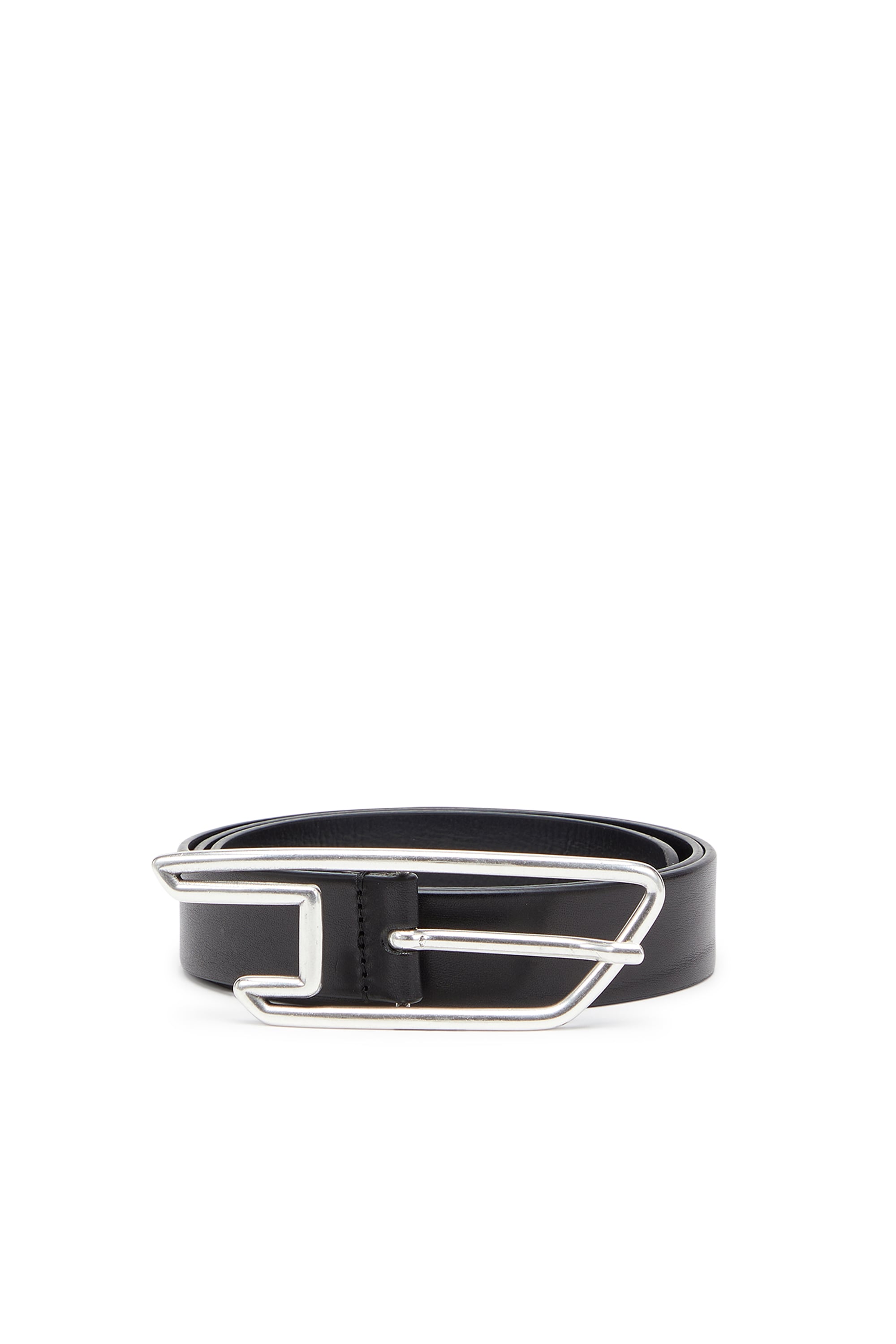 Diesel Unisex Black - 3Cm Leather Belt With D-Logo Buckle - Belts Size 90