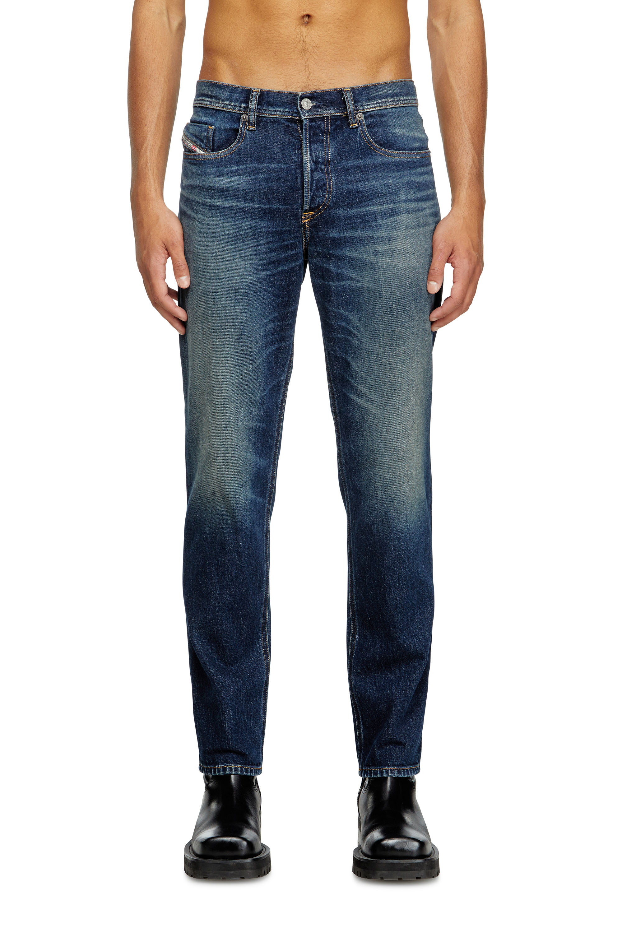 Diesel Regular Jeans Regular Waist 2023 D-Finitive, Dark blue, Button fly