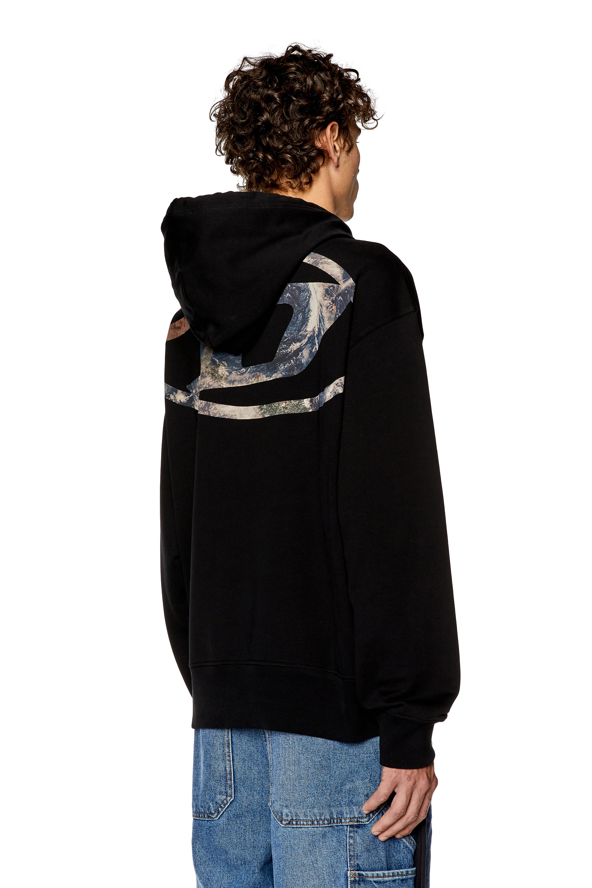 Diesel - Hoodie with Planet logo print - Sweaters - Man - Black