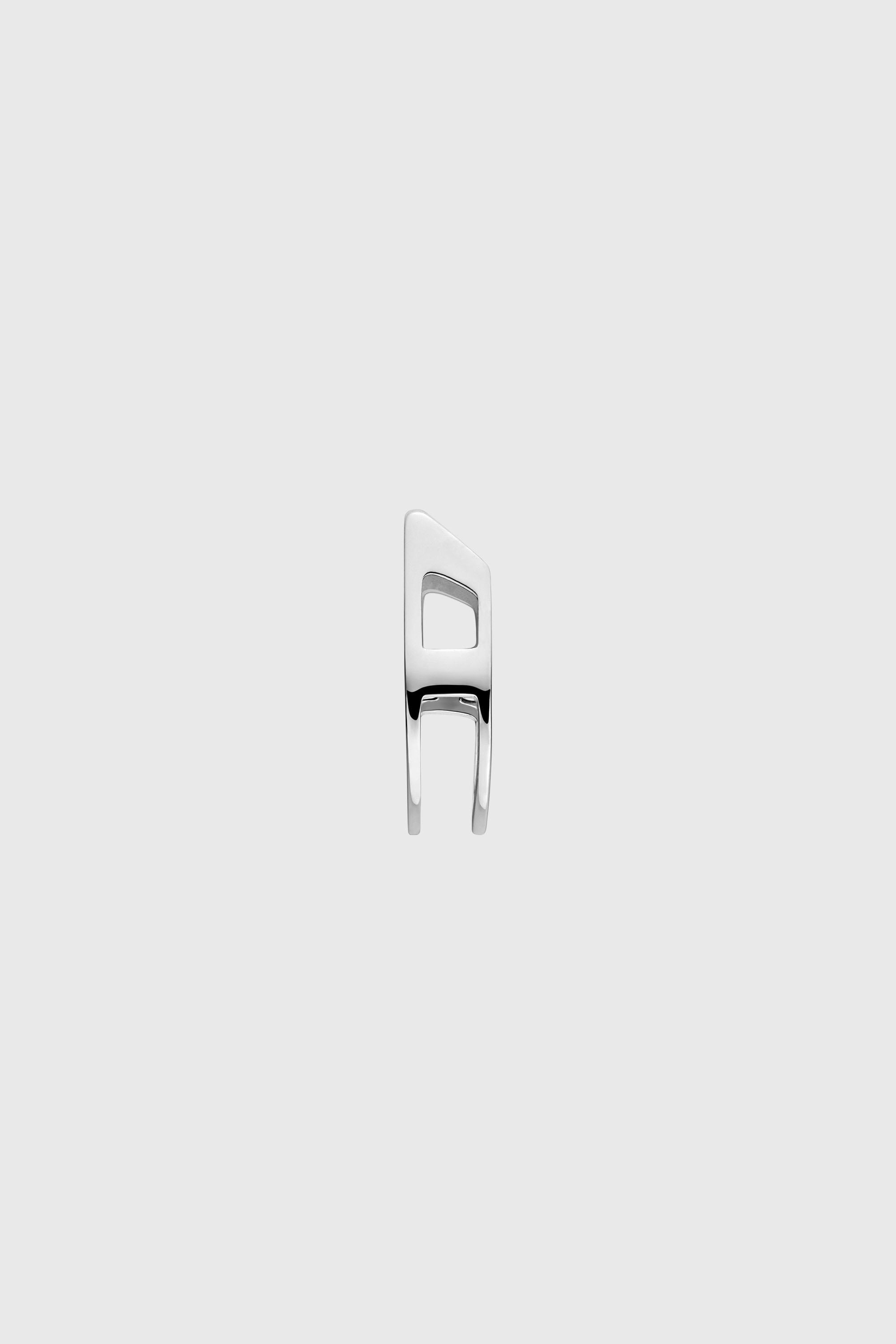 Diesel - Stainless Steel Hoop Earring - Earrings - Unisex - Silver