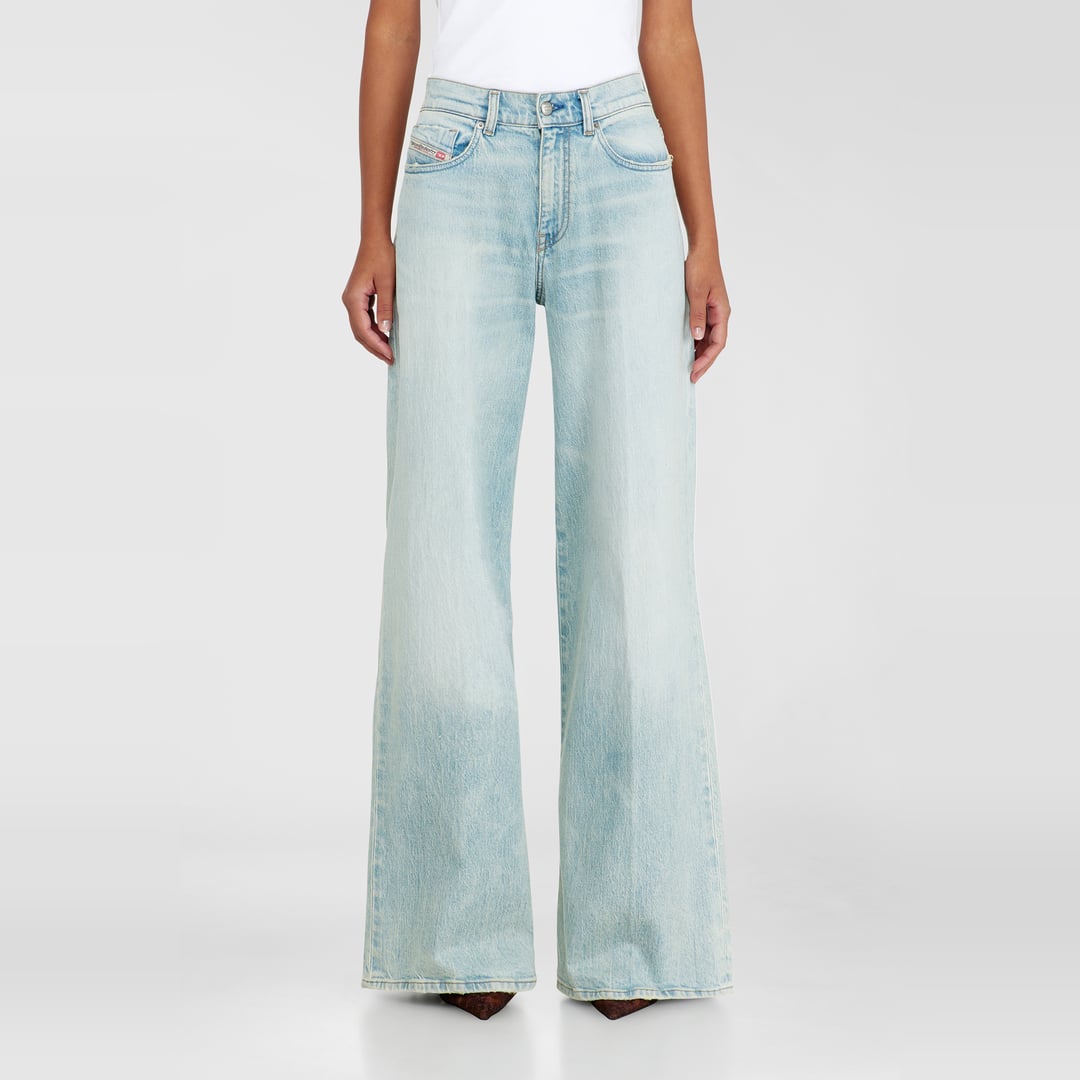 Diesel Flare Jeans Regular Waist 1978 D-Akemi, Light blue, Zip fly