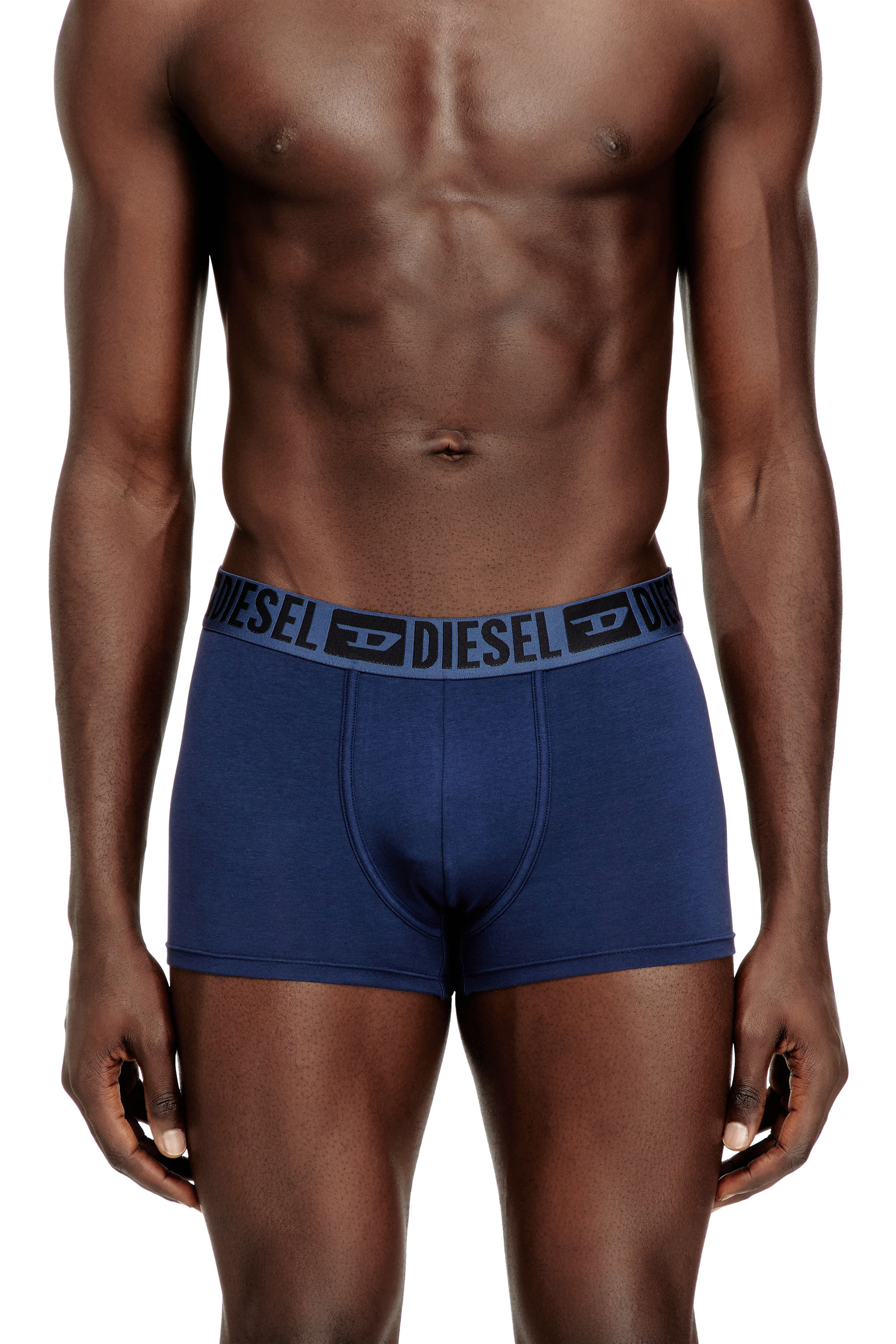 Diesel Homem Azul - Three-Pack Of Stretch Cotton Boxer Briefs With Tonal Waistband - Trunks - Man Médio
