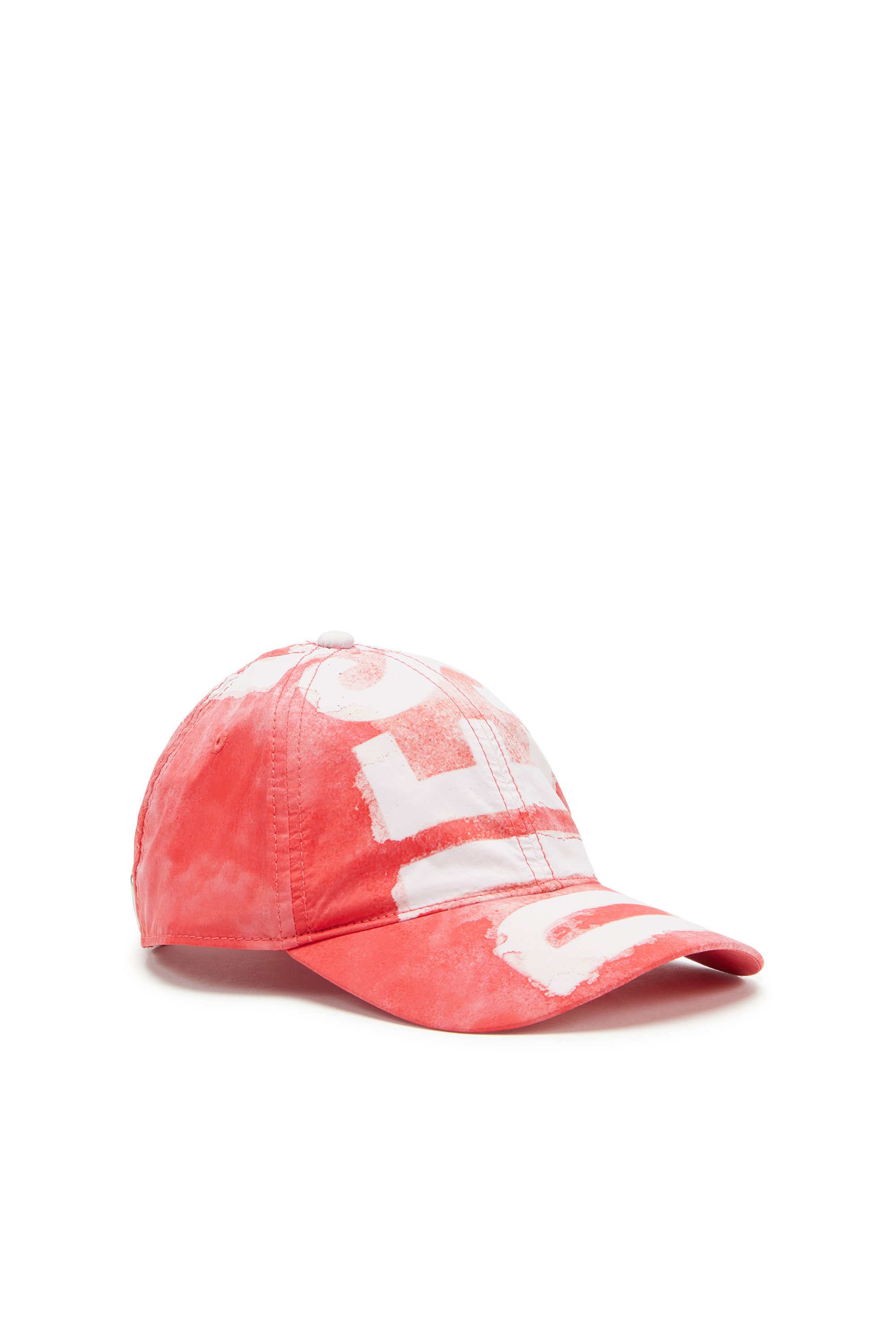 Diesel - Nylon baseball cap with Super Logo - Caps - Man - Red