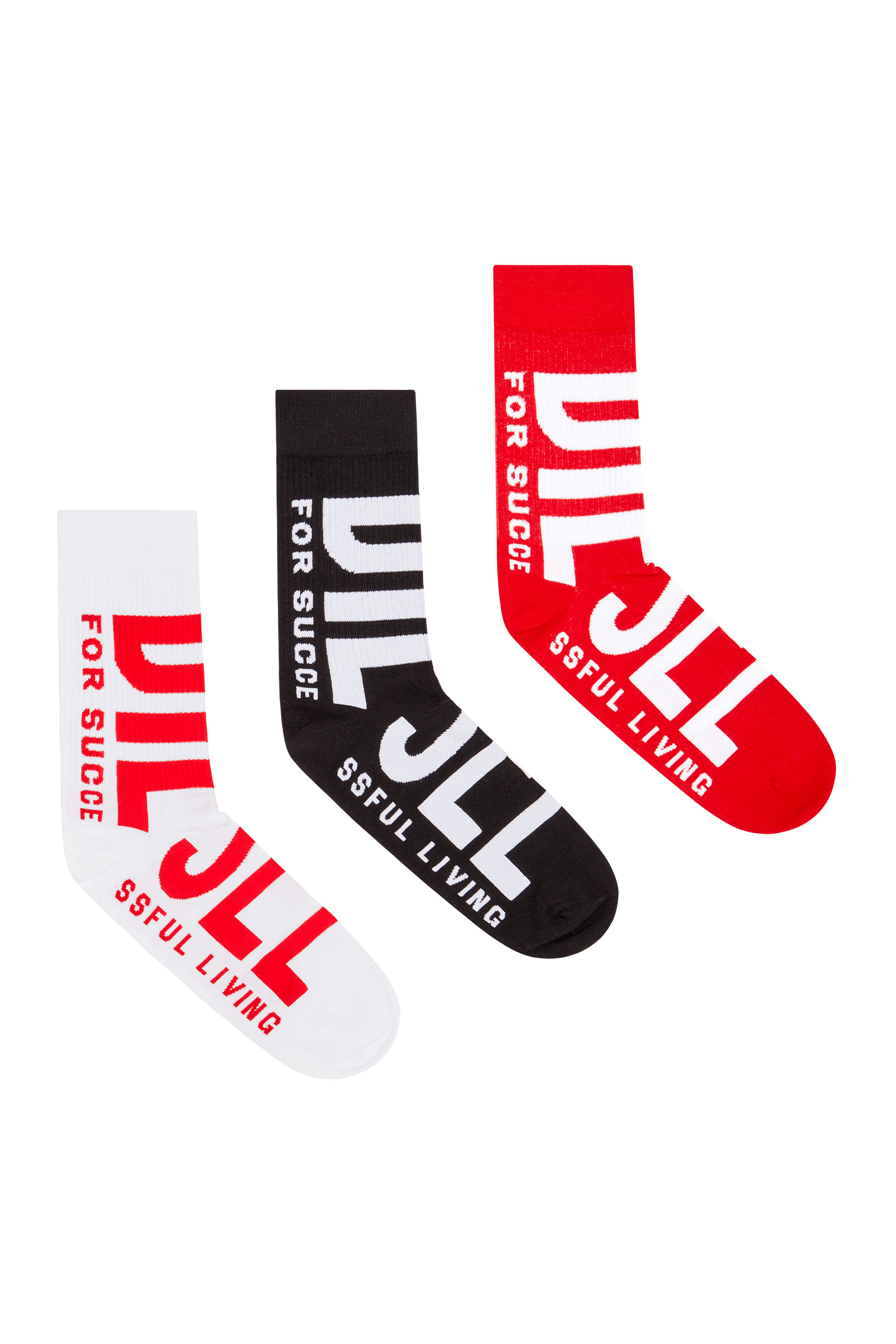 Diesel - Three-pack of maxi logo socks - Socks - Man - Multicolor