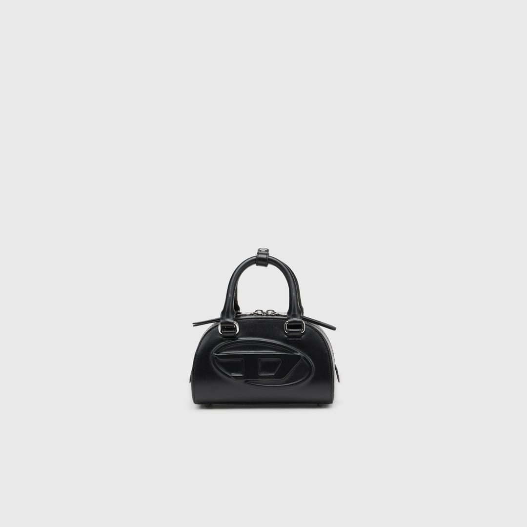 Diesel - 1DR Dome-Leather Small bowling bag - Crossbody Bags - Woman - Black