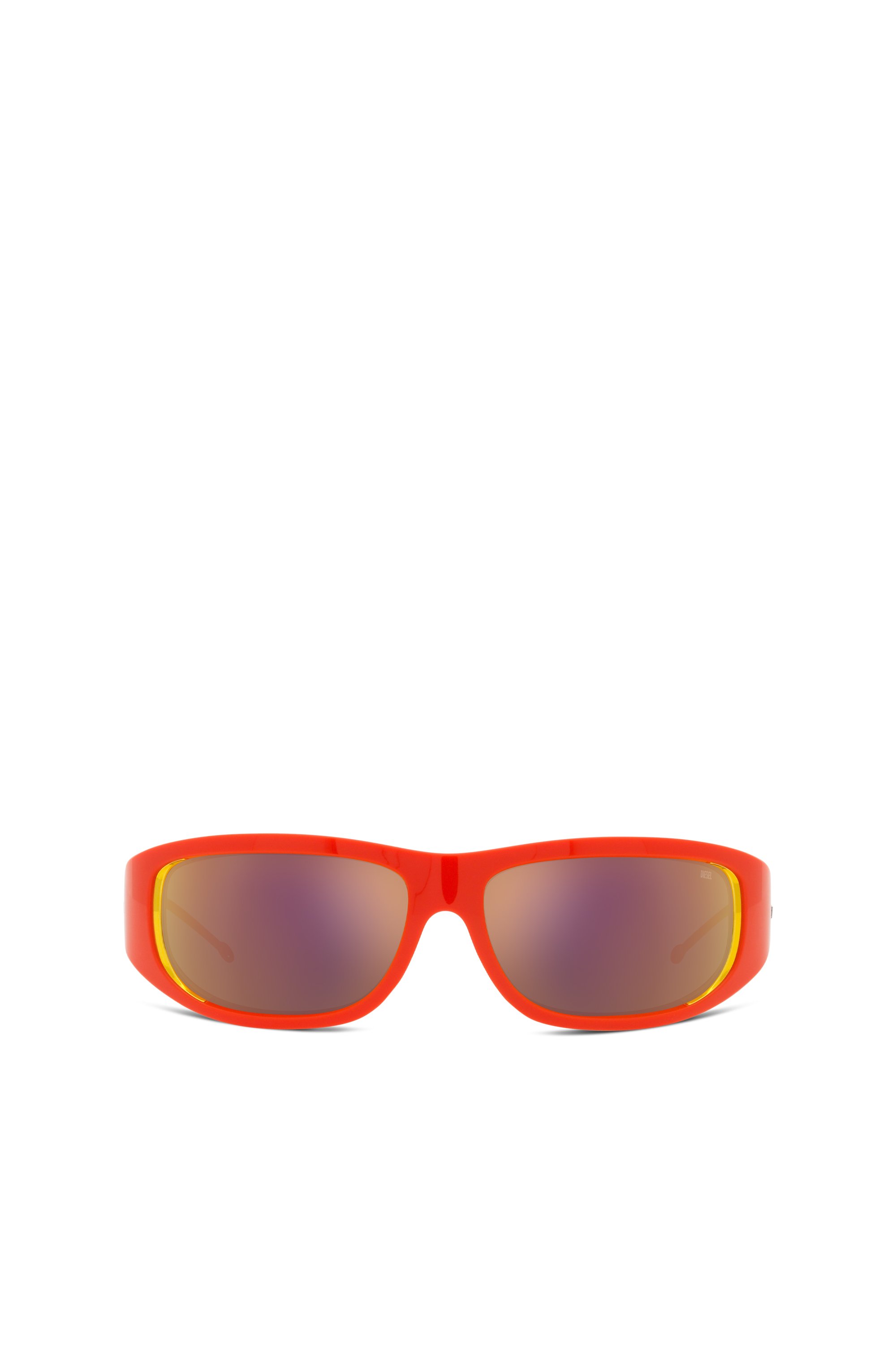 Diesel - Gafas con estilo envolvente - Gafas de sol - Unisex - Naranja