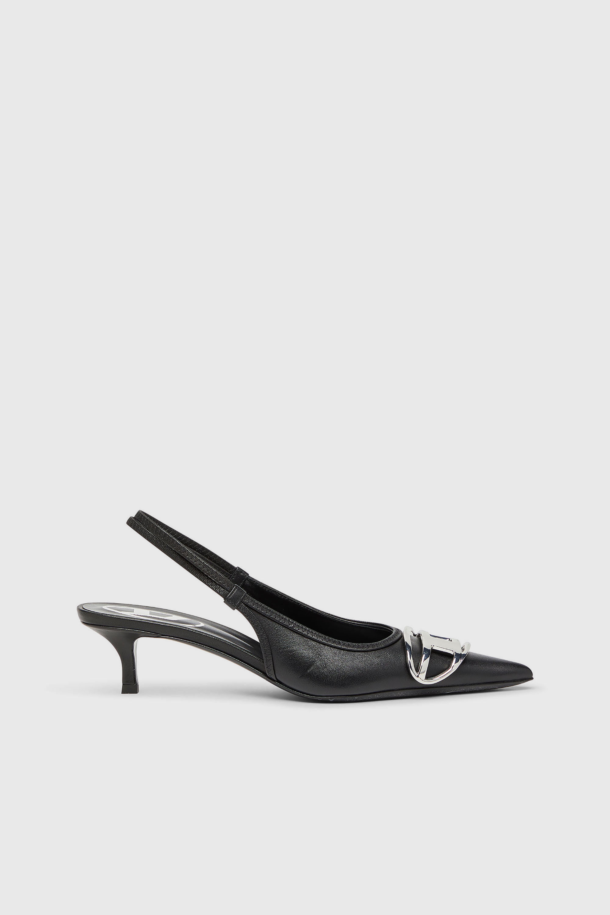 Diesel, D-Venus-Slingback pumps in nappa leather, Heels, Woman in Black